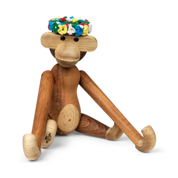 Kay Bojesen monkey small with midsummer wreath - Kay Bojesen Denmark