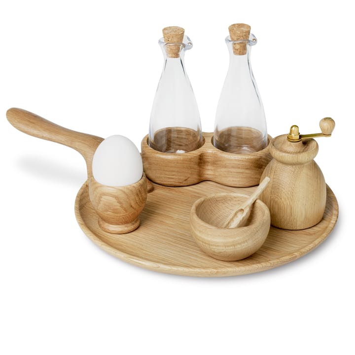 Kay Bojesen 蛋杯 oak 两件套装, Oak Kay Bojesen Denmark