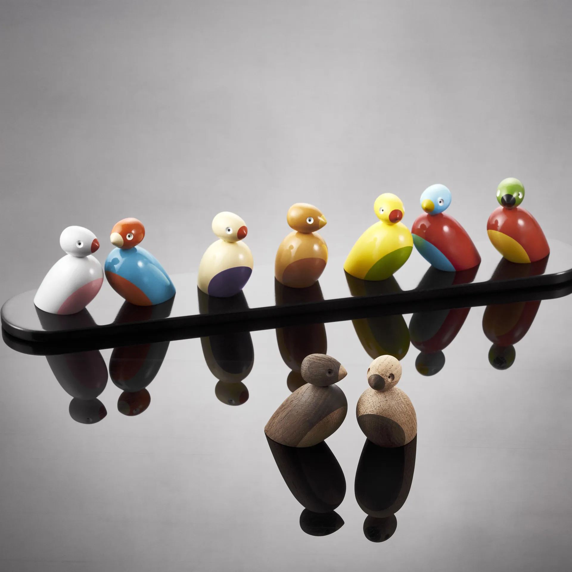 Kay Bojesen sparrows 两件套装, oak Kay Bojesen Denmark