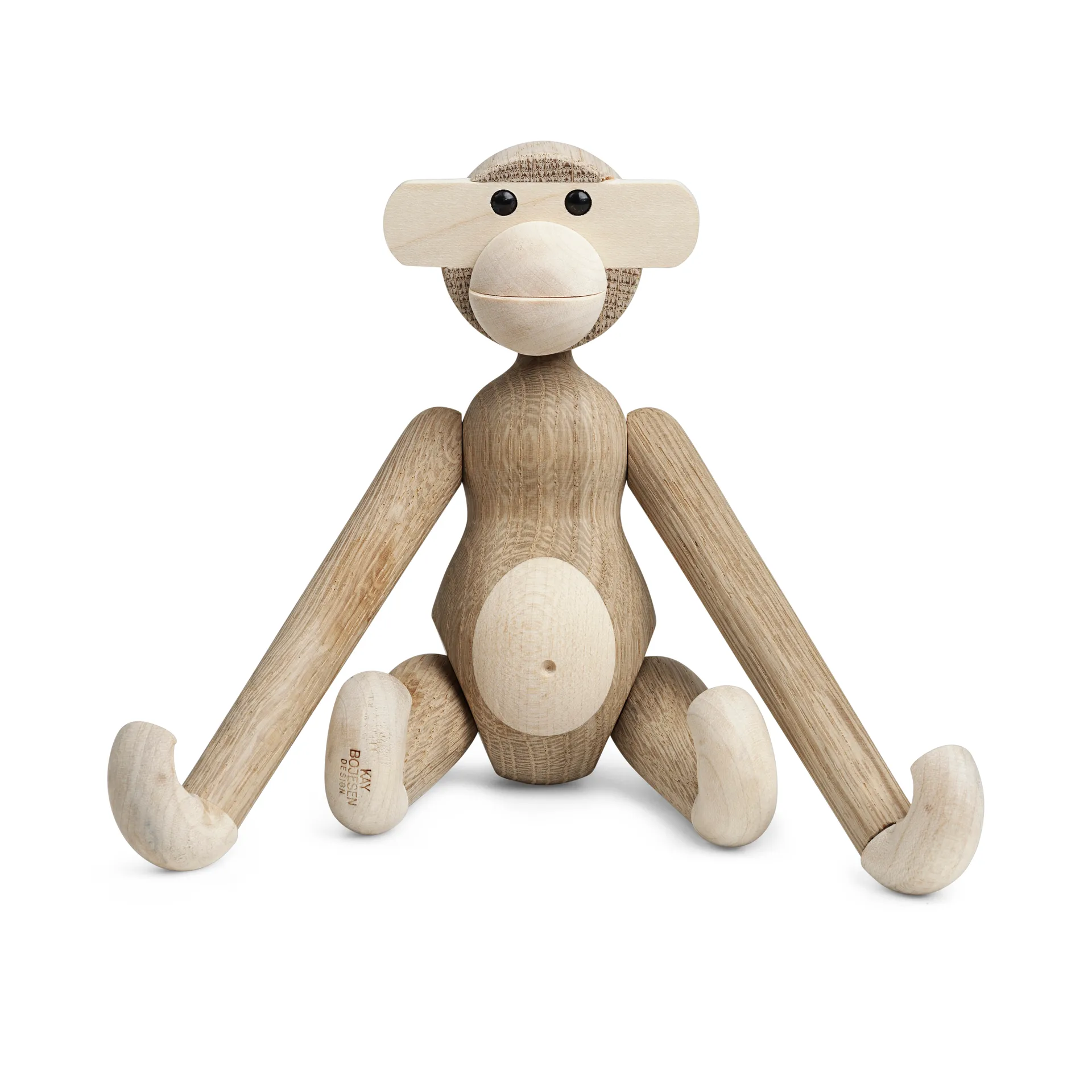 Kay Bojesen wooden monkey small, untreated oak and maple Kay Bojesen Denmark