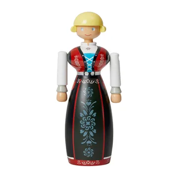 Kay Bojesen 挪威民俗服饰女性摆件 - 黑色_红色_白色 - Kay Bojesen Denmark