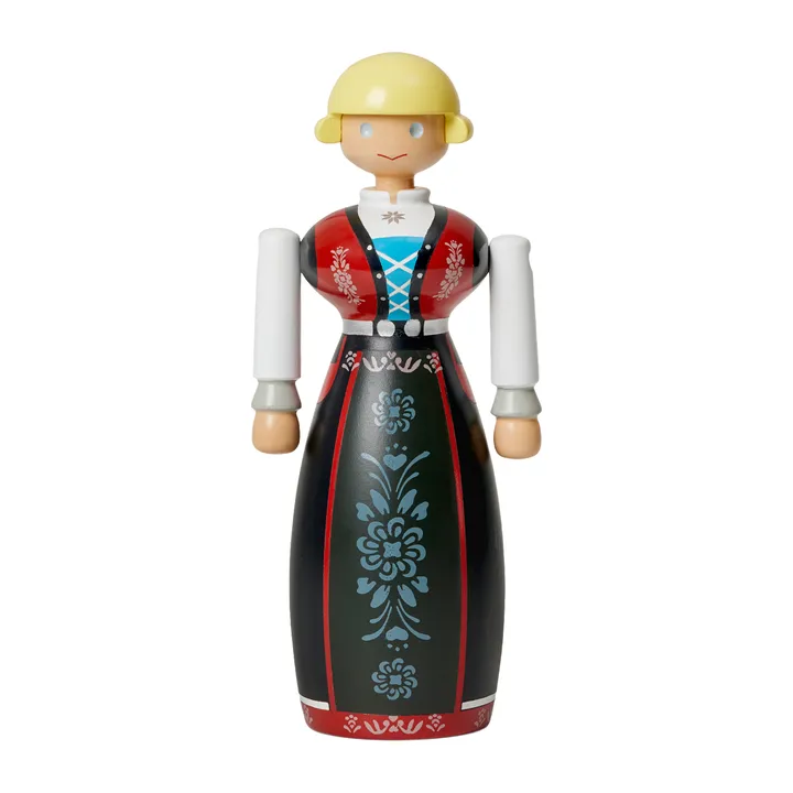 Kay Bojesen 挪威民俗服饰女性摆件 - 黑色_红色_白色 - Kay Bojesen Denmark