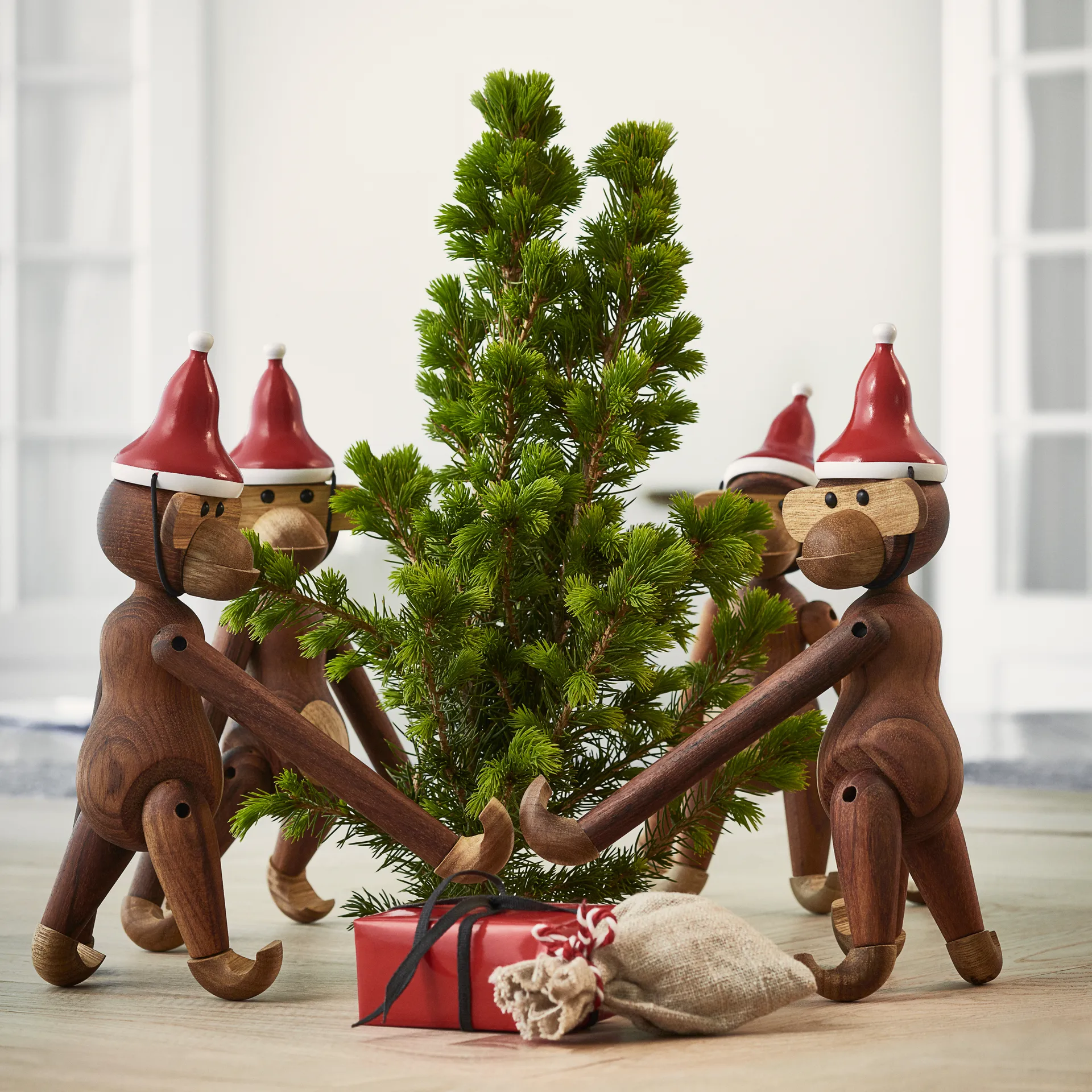 small monkey with Christmas hat,  Kay Bojesen Denmark