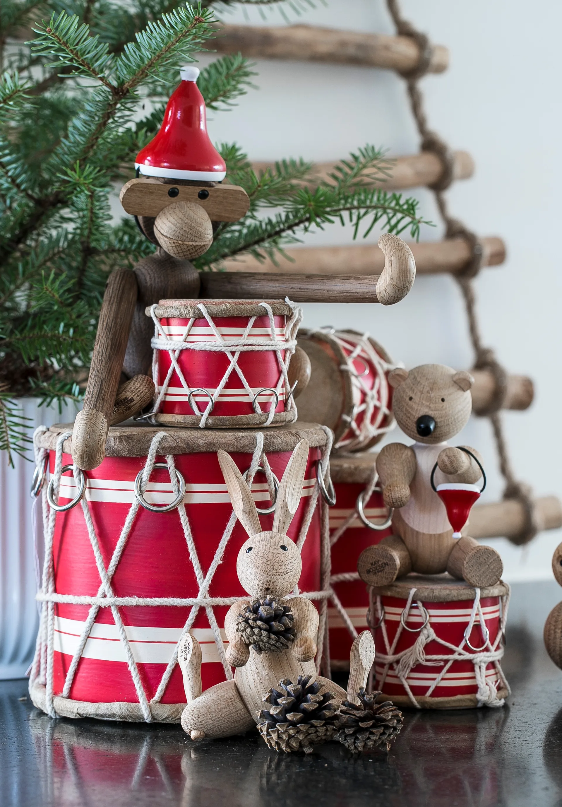 small monkey with Christmas hat,  Kay Bojesen Denmark