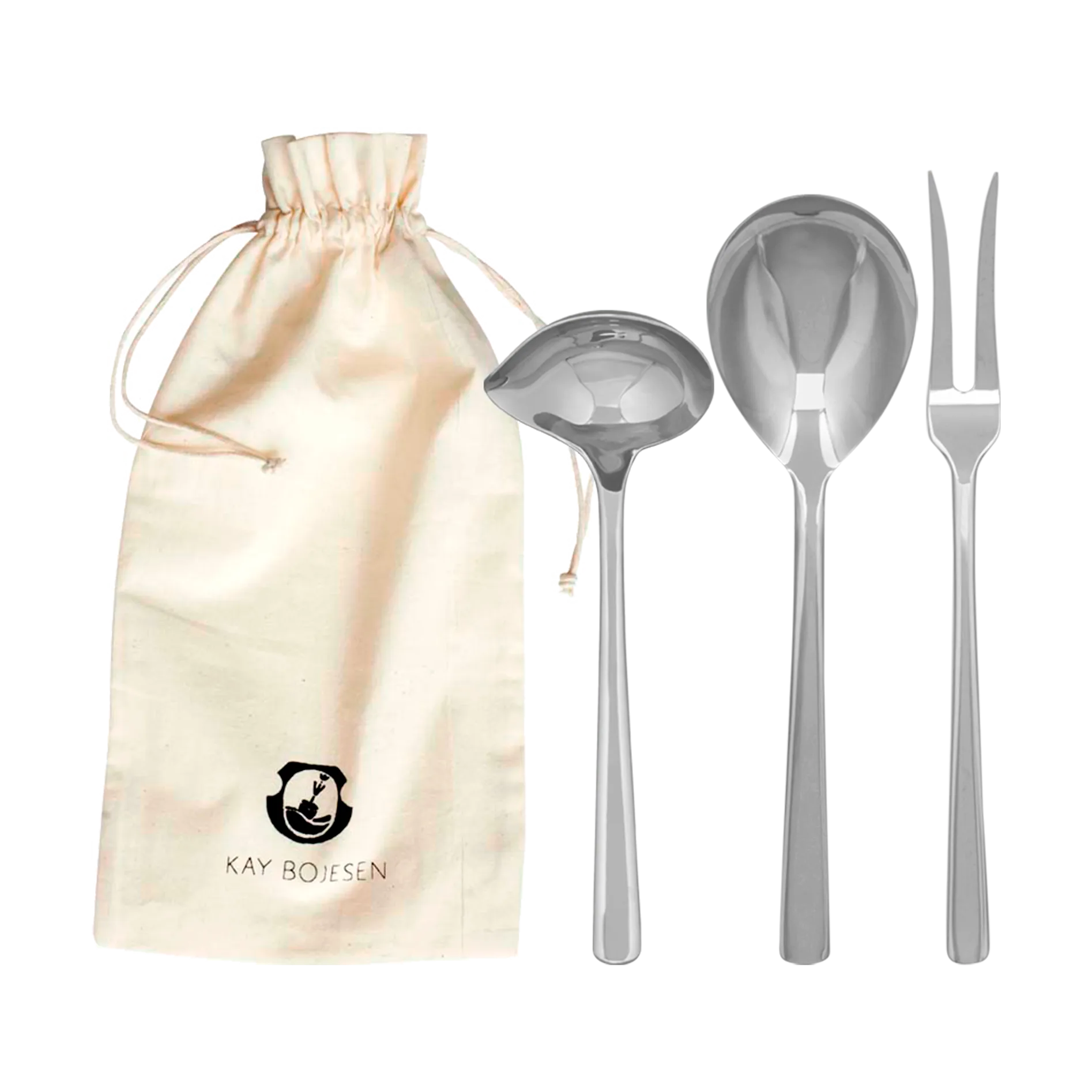 Grand Prix 餐具套装 3件, Polished steel Kay Bojesen