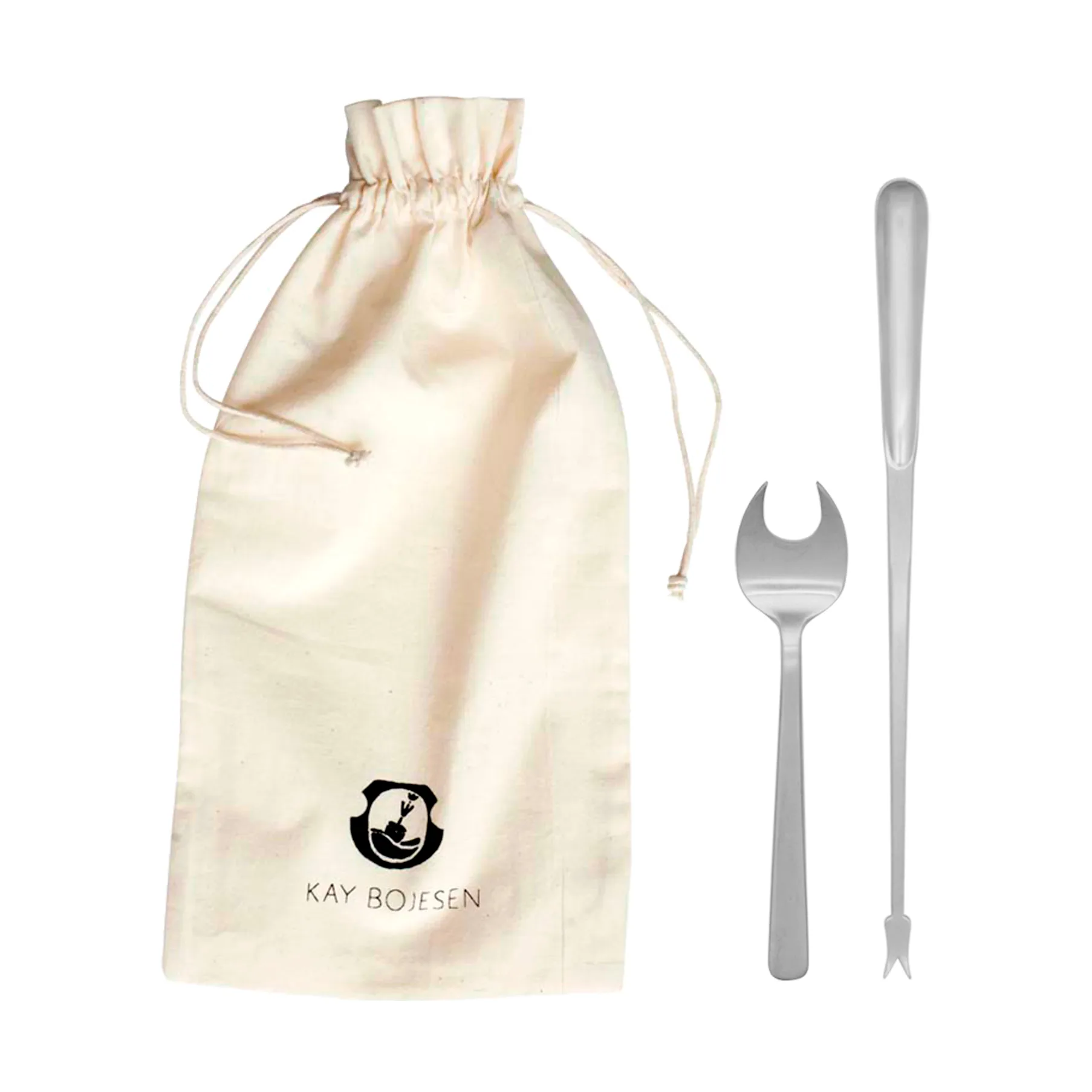 Grand Prix 海鲜 刀叉勺 8件, Matte steel Kay Bojesen