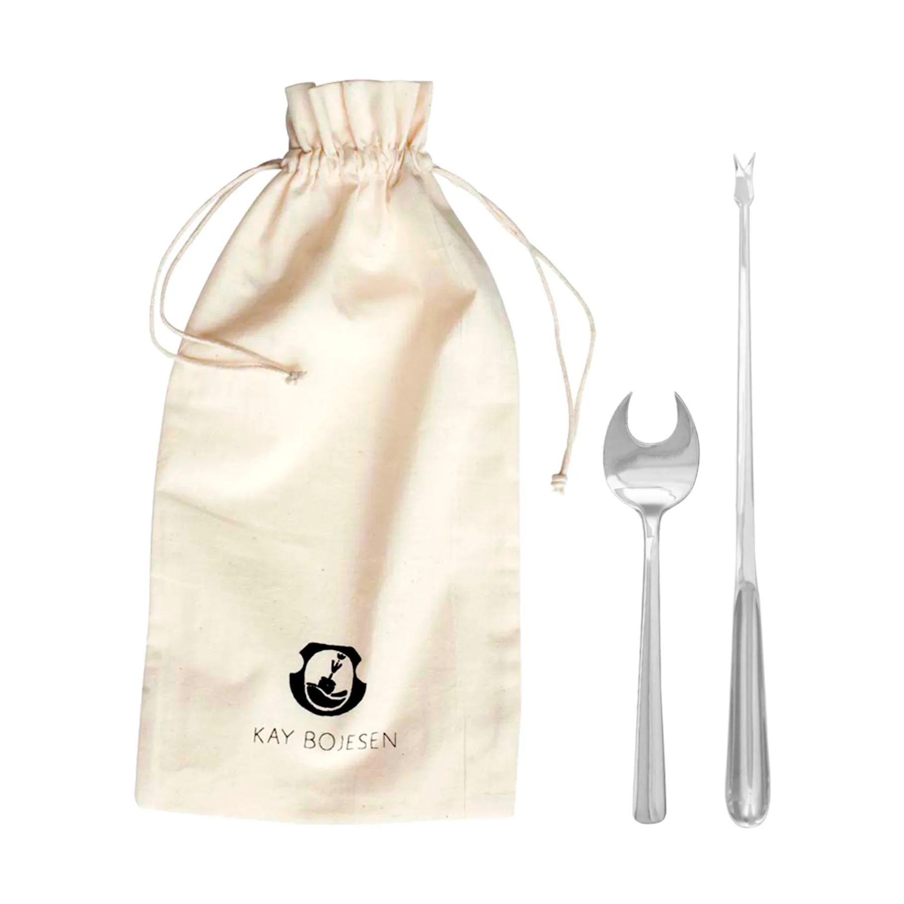 Grand Prix 海鲜 刀叉勺 8件, Polished steel Kay Bojesen
