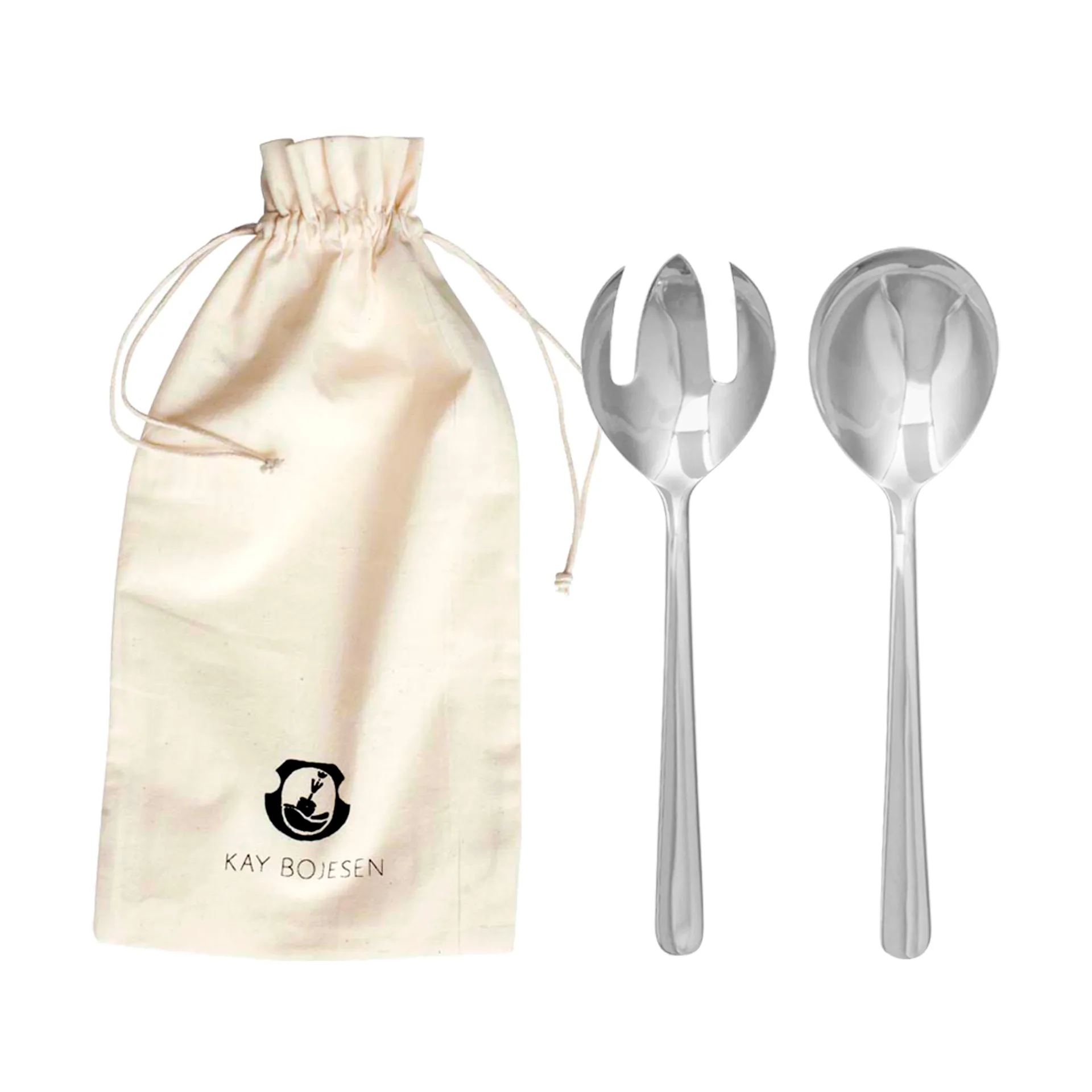 Grand Prix salad 刀叉勺 23.5 cm 2件, Polished steel Kay Bojesen