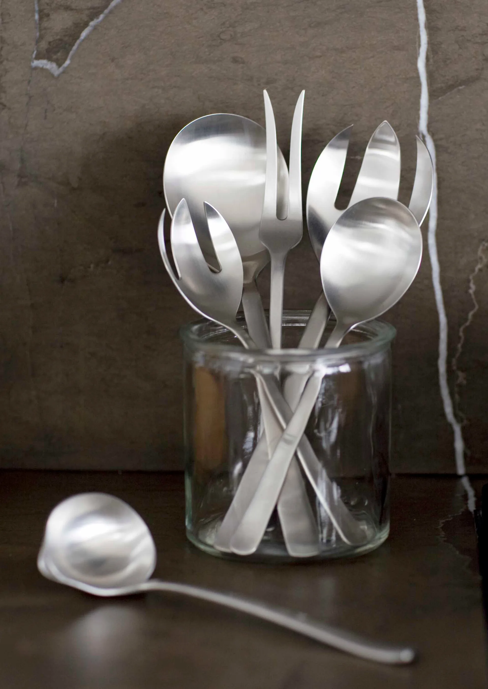 Grand Prix salad 刀叉勺 23.5 cm 2件, Polished steel Kay Bojesen