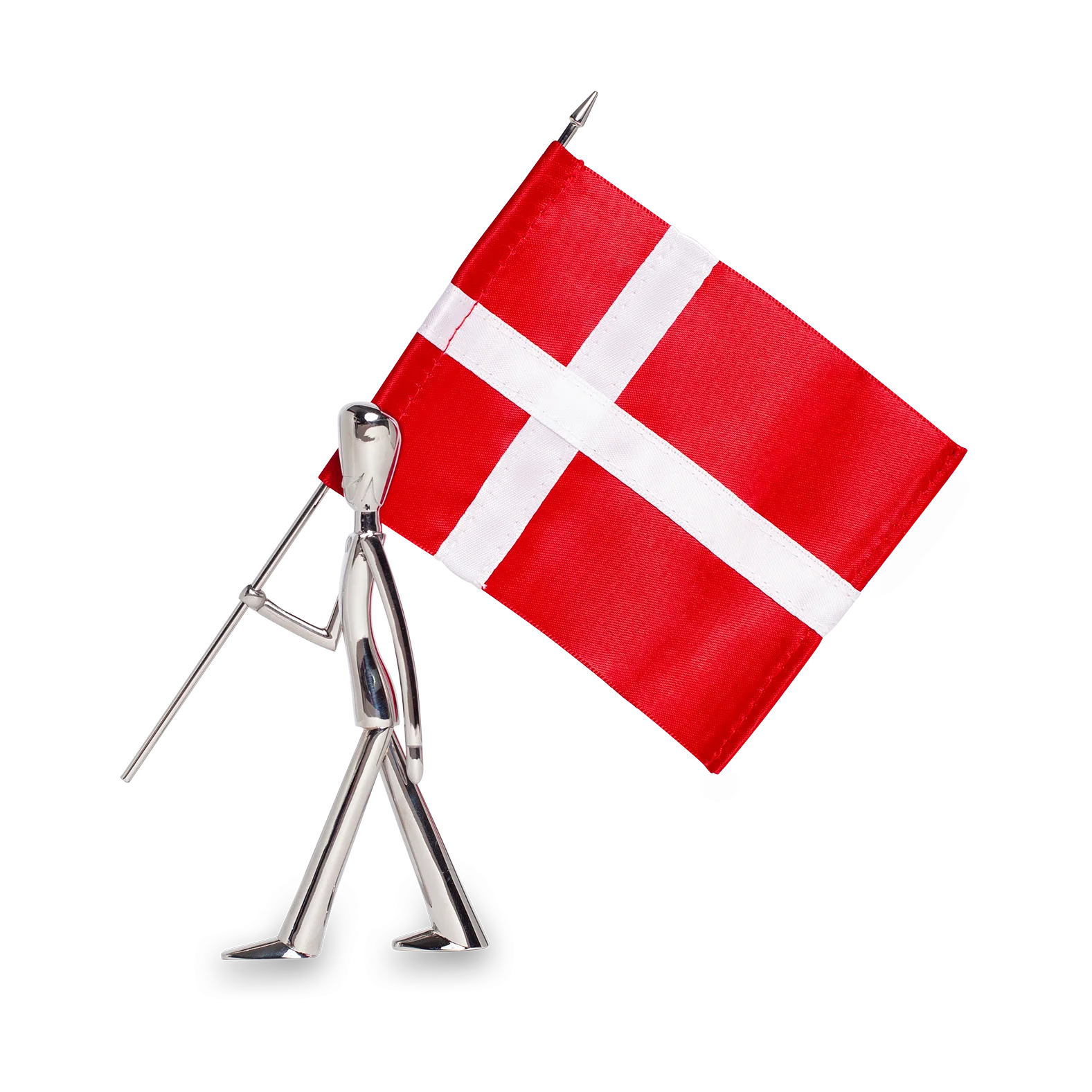 Royal Guard flag bearer figurine 18 cm, Polished steel Kay Bojesen