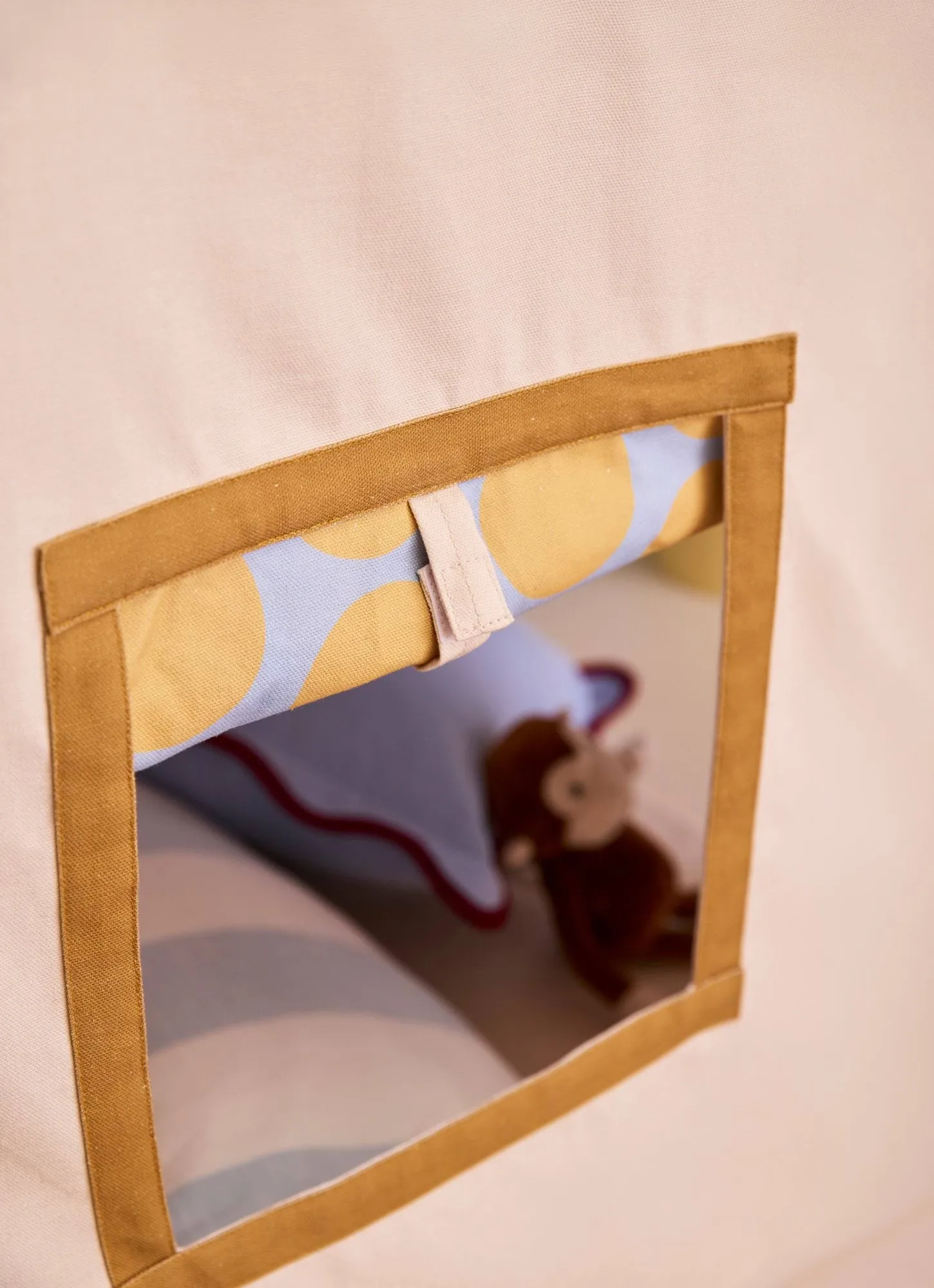 游戏小屋帐篷，110x80x124 cm, 鸽蓝 格纹 Kid's Concept