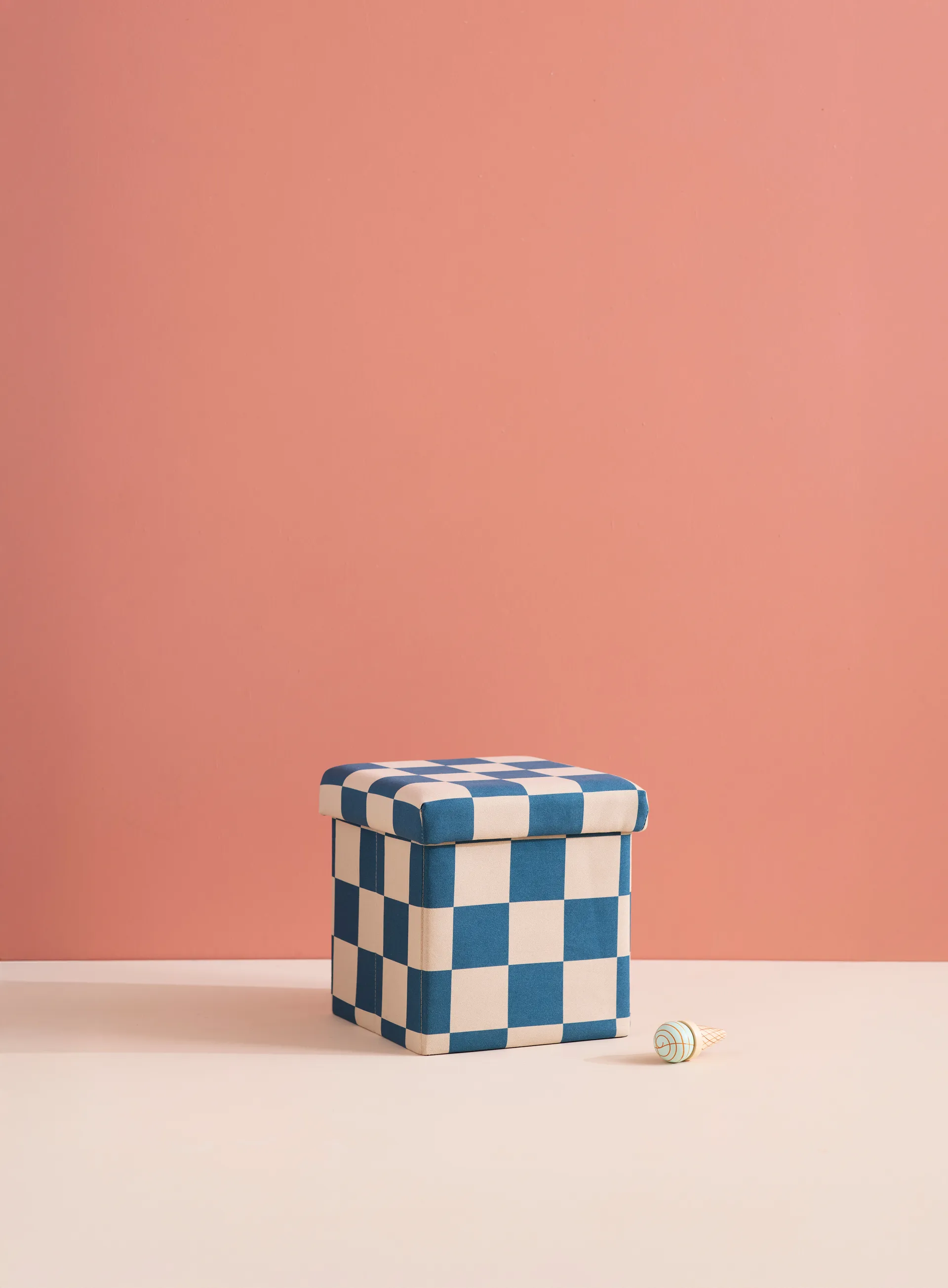 方形储物脚凳, 蓝绿色_30x30cm Kid's Concept