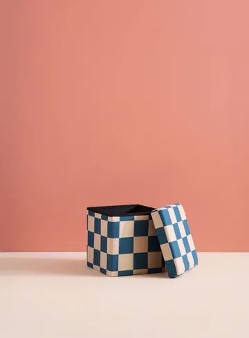 方形储物脚凳 - 蓝绿色_30x30cm - Kid's Concept