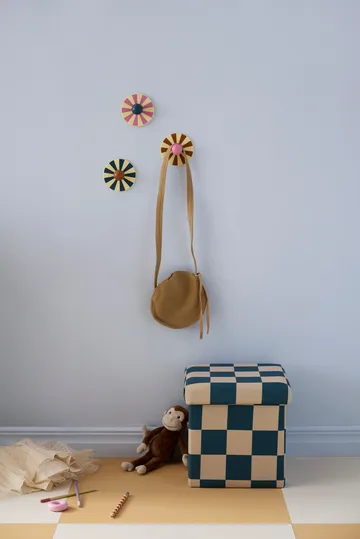 方形储物脚凳 - 蓝绿色_30x30cm - Kid's Concept