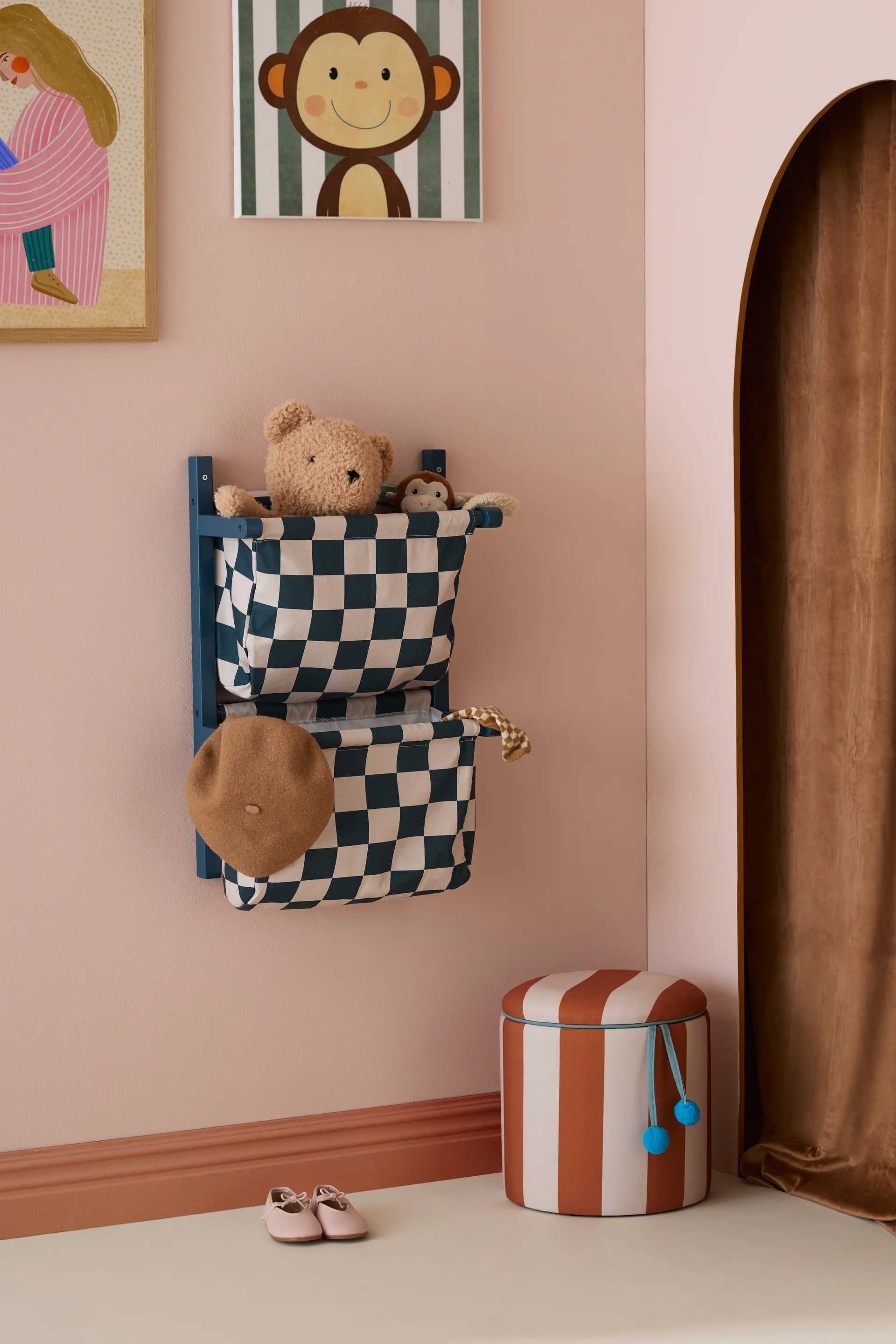 网格挂架置物架, 水鸭蓝_40x19x60cm Kid's Concept