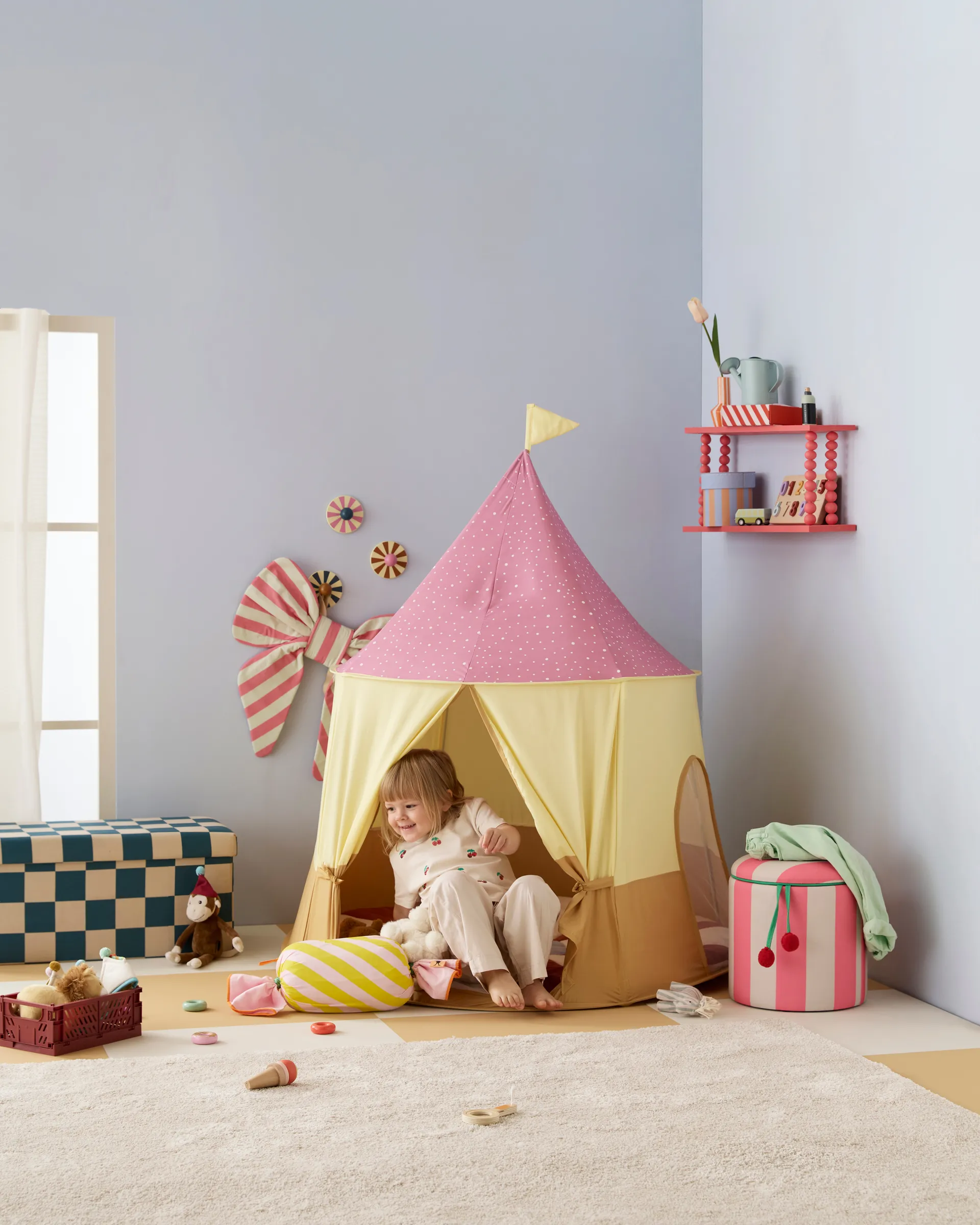 Circus 马戏团帐篷, 粉色_Ø115x120cm Kid's Concept