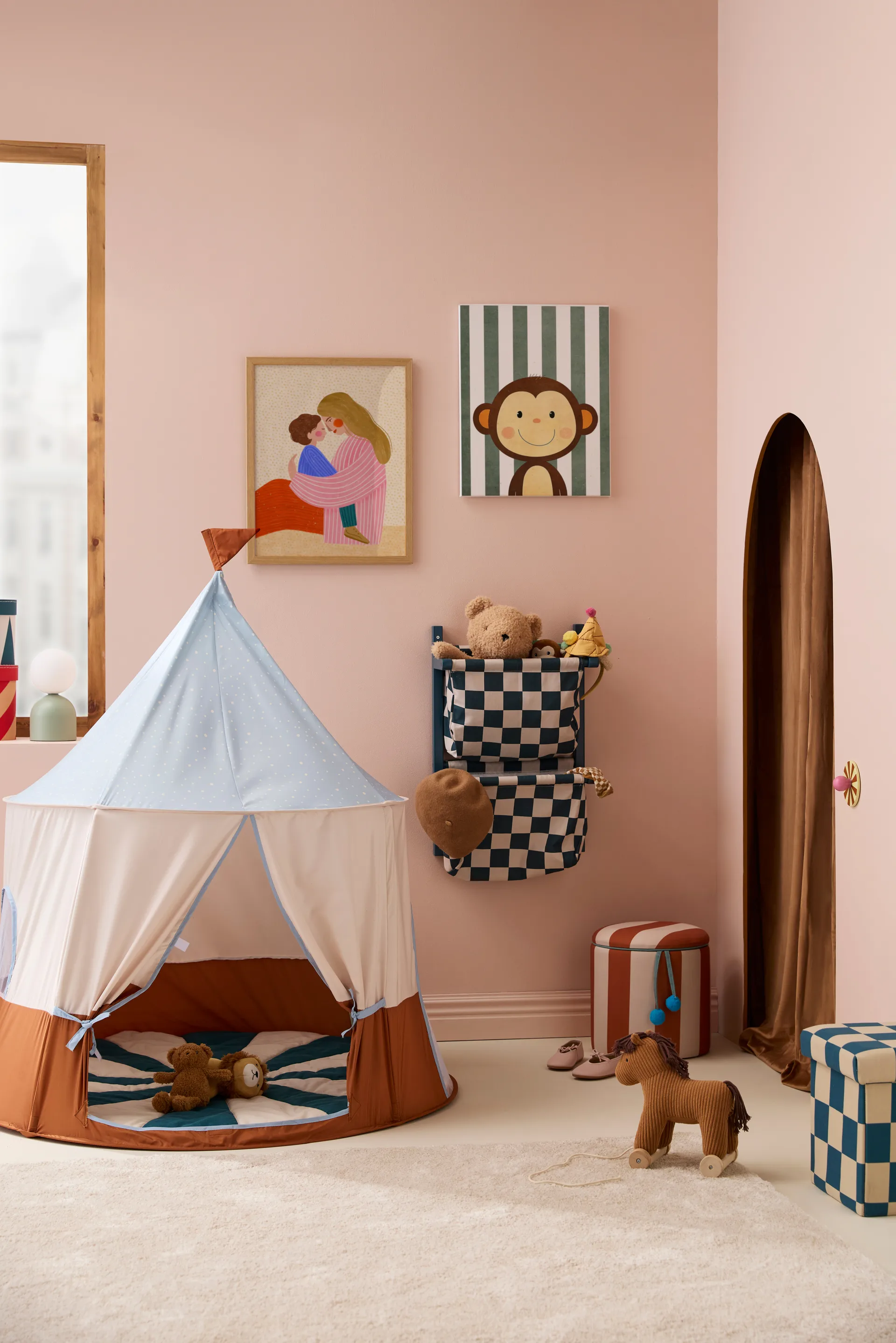 Circus 马戏团帐篷, 蓝色_Ø115x120cm Kid's Concept