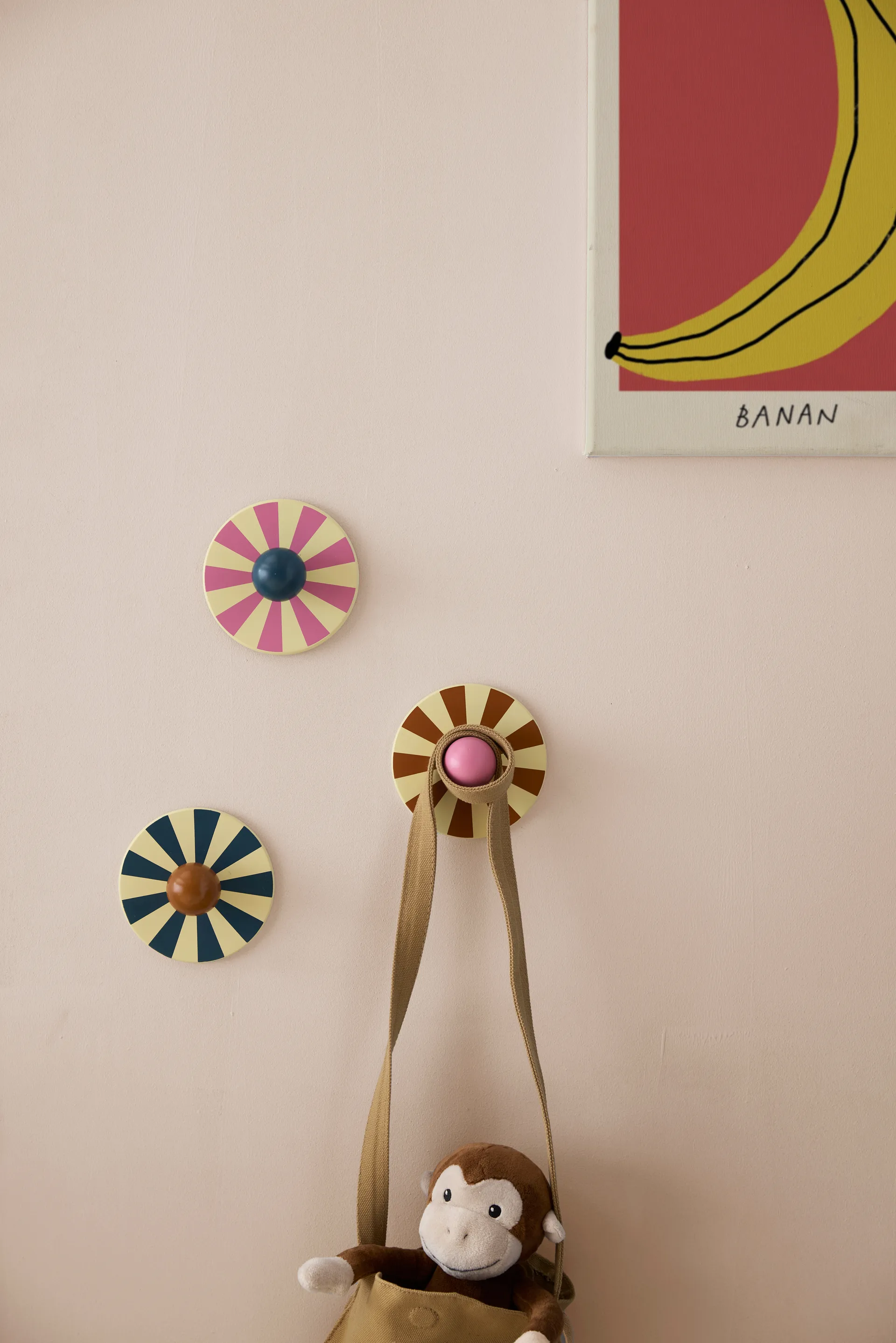 Circus 马戏团 挂钩 3件装, 多色_Ø10x4.4cm Kid's Concept