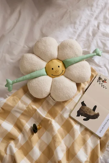 Flower 花朵靠垫 - 白色_绿色_黄色 - Kid's Concept