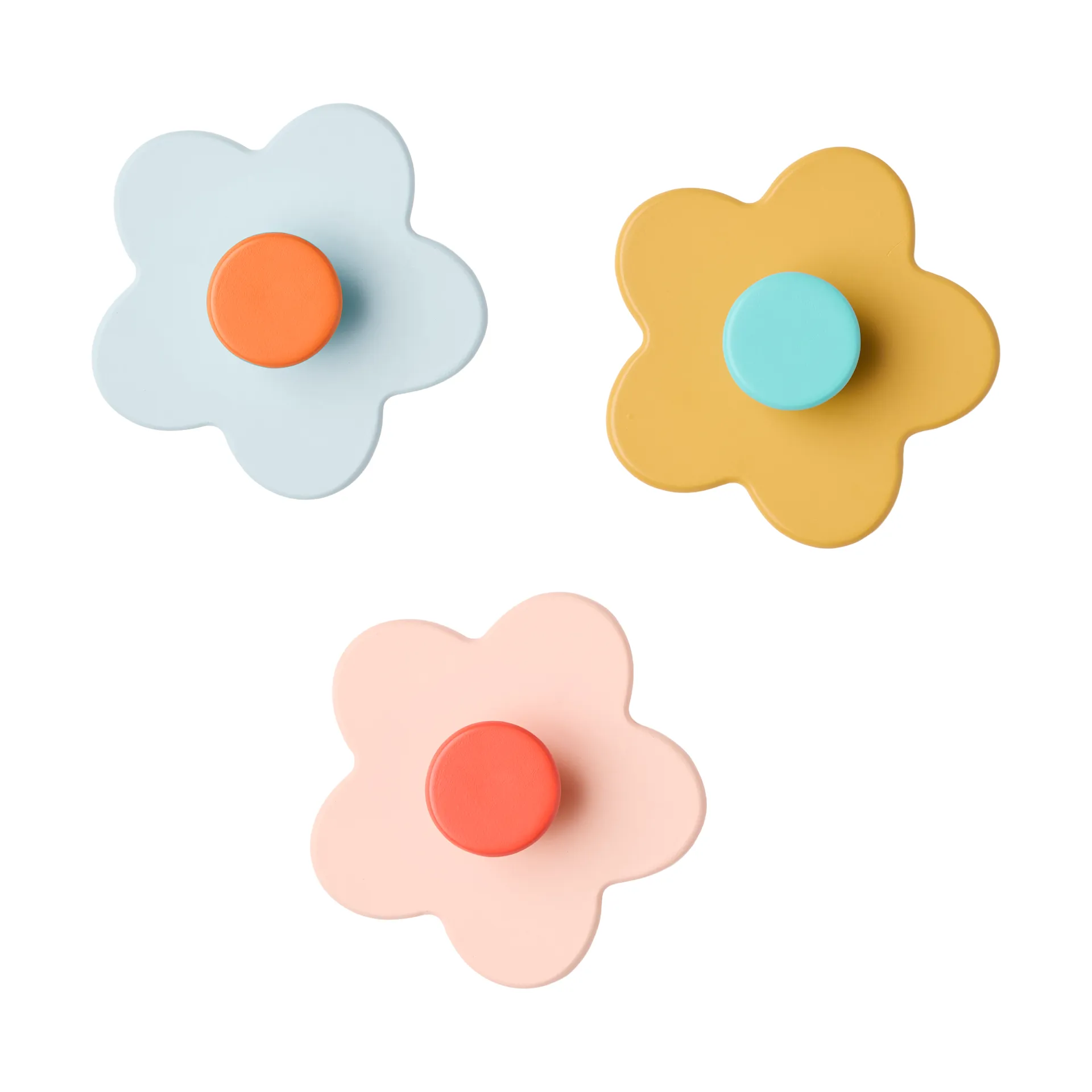 Kid's Base flower 挂钩 3-piece, 彩色 Kid's Concept