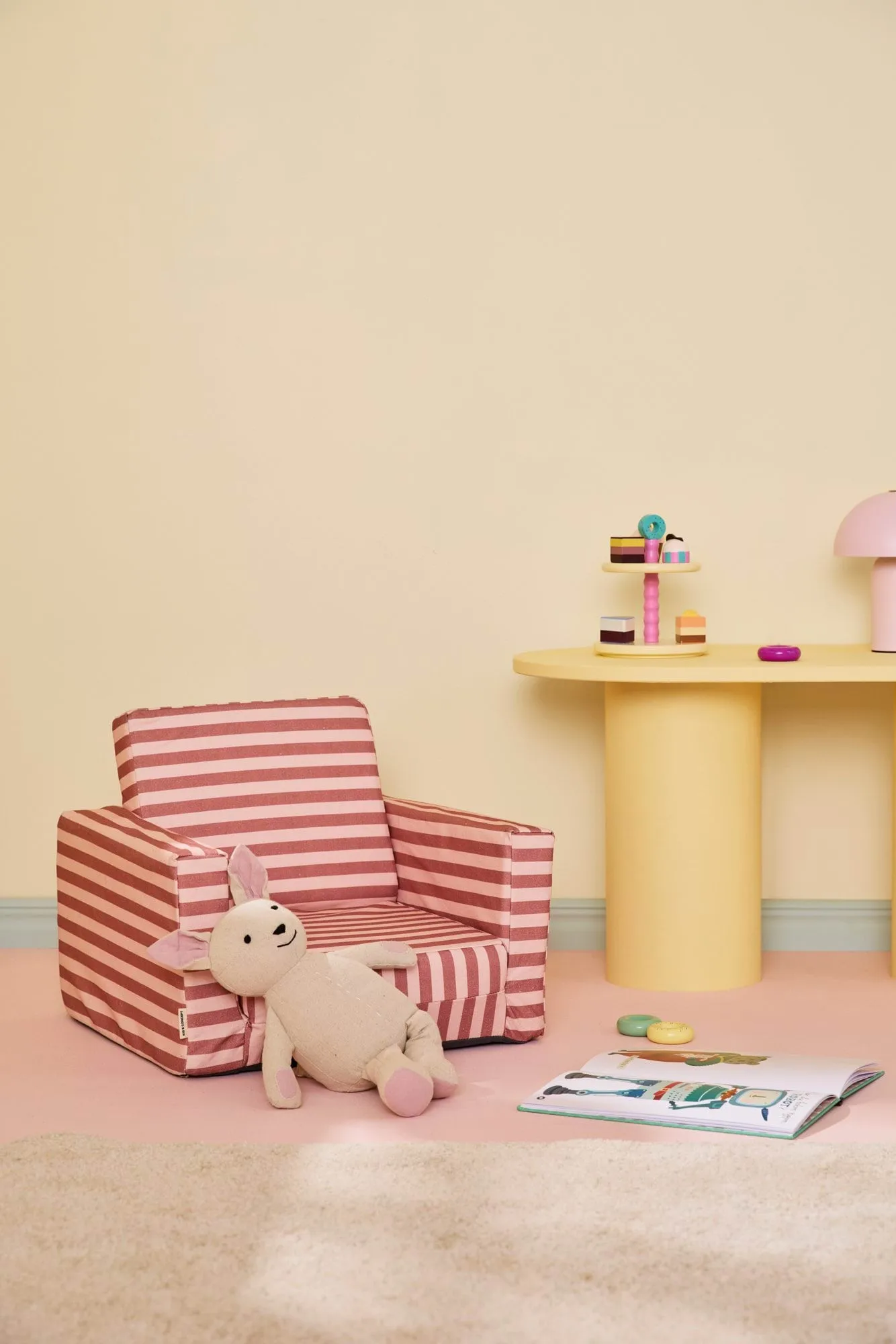 Kid's Base folding 扶手椅, 棕粉色 Kid's Concept