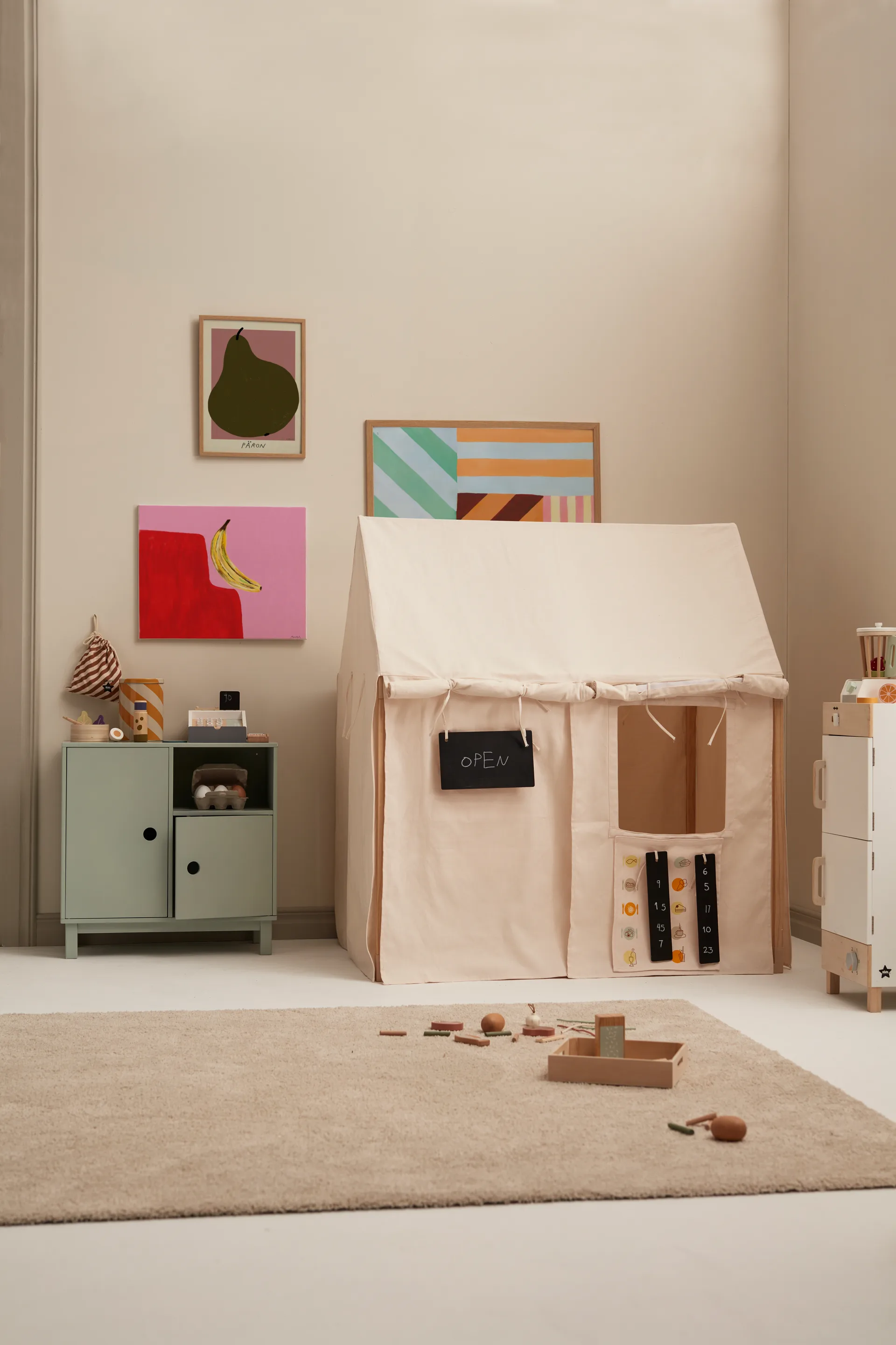 Kid's Base 游戏帐篷, 自然白色 Kid's Concept