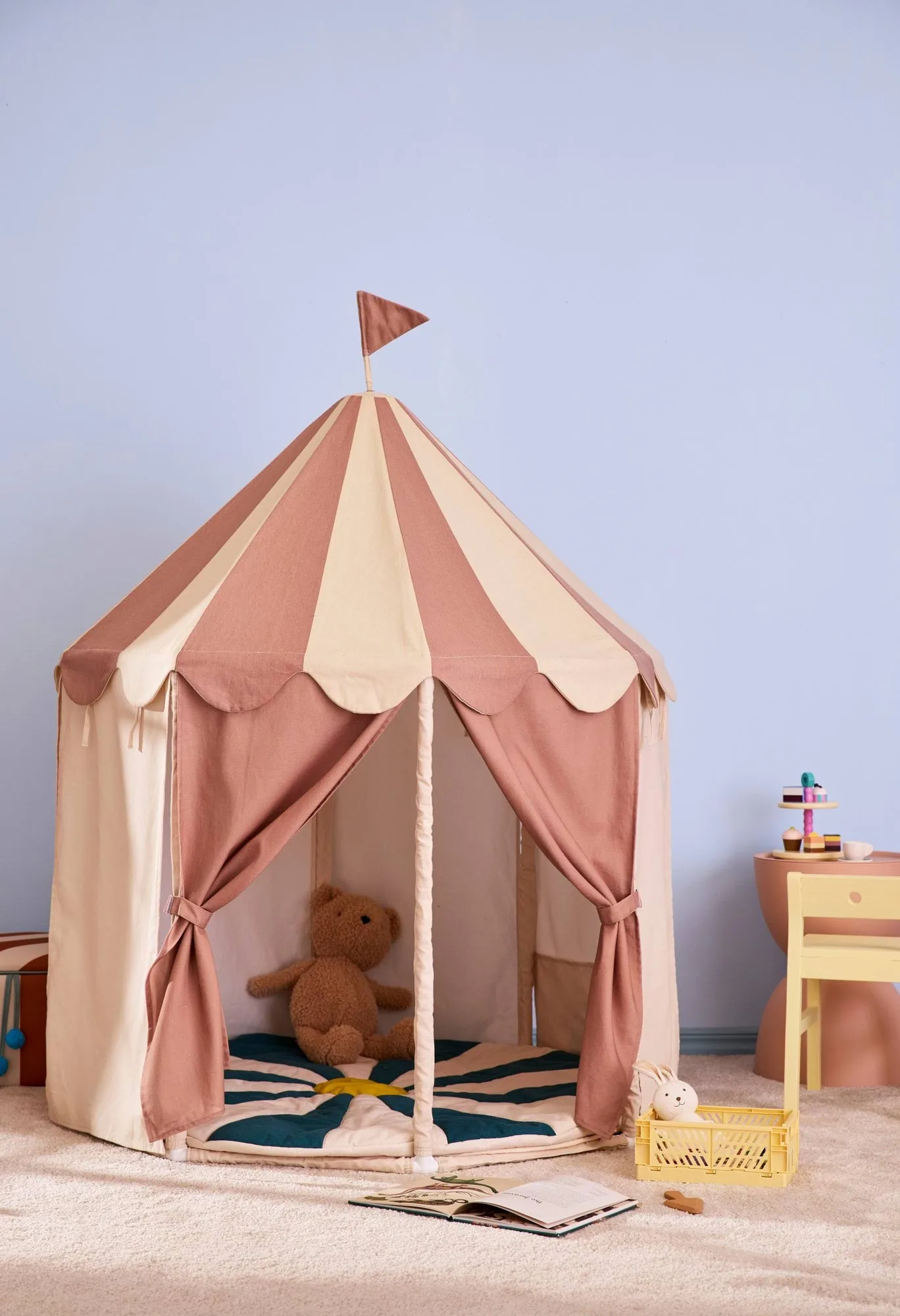 Kid's Base 马戏团帐篷, 条纹 棕色 Kid's Concept