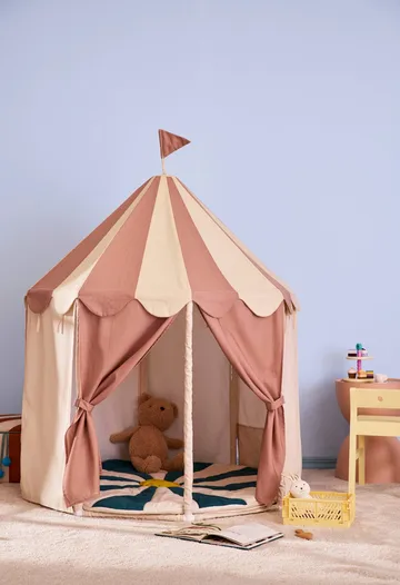 Kid's Base 马戏团帐篷 - 条纹 棕色 - Kid's Concept