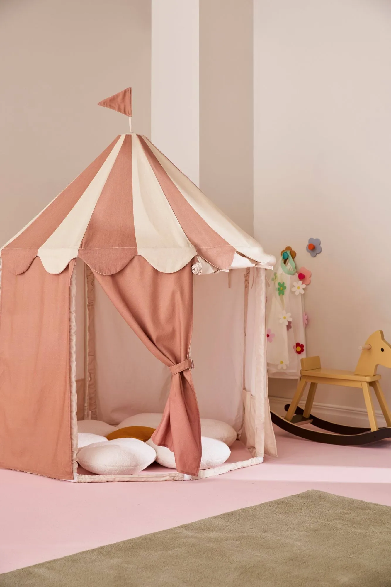 Kid's Base 马戏团帐篷, 条纹 棕色 Kid's Concept