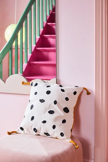 Pippi 抱枕套 50x50cm - 白橙拼色 - Kid's Concept