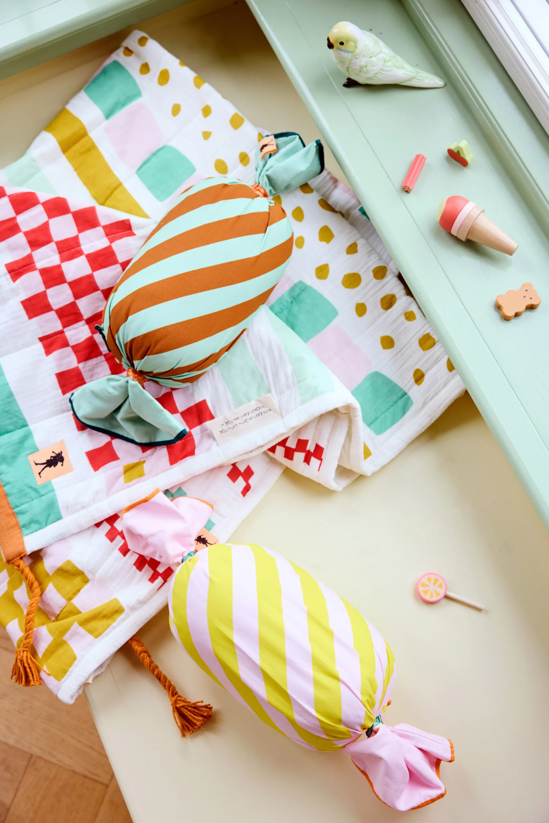 Pippi caramel 靠枕|靠垫, 绿色 Kid's Concept