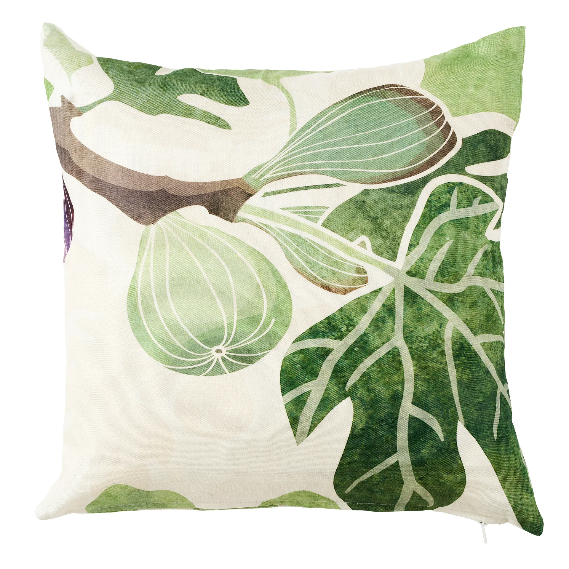 Figs pillowcase, 绿色-白色 Klippan Yllefabrik