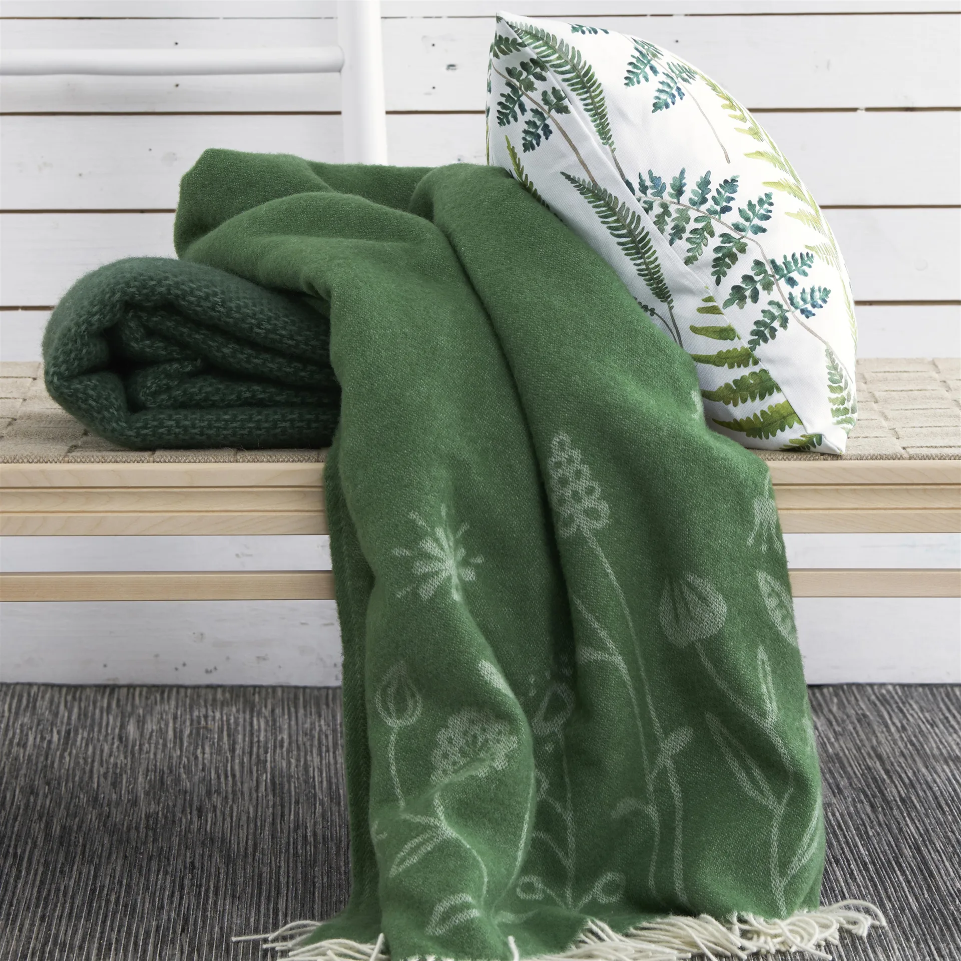 Fräken 靠枕套, 白色 Klippan Yllefabrik