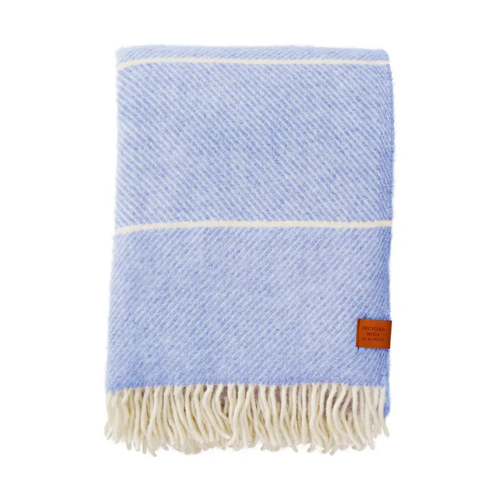 Frank 羊毛 毯子 130x200 cm - Infinity 蓝色 - Klippan Yllefabrik