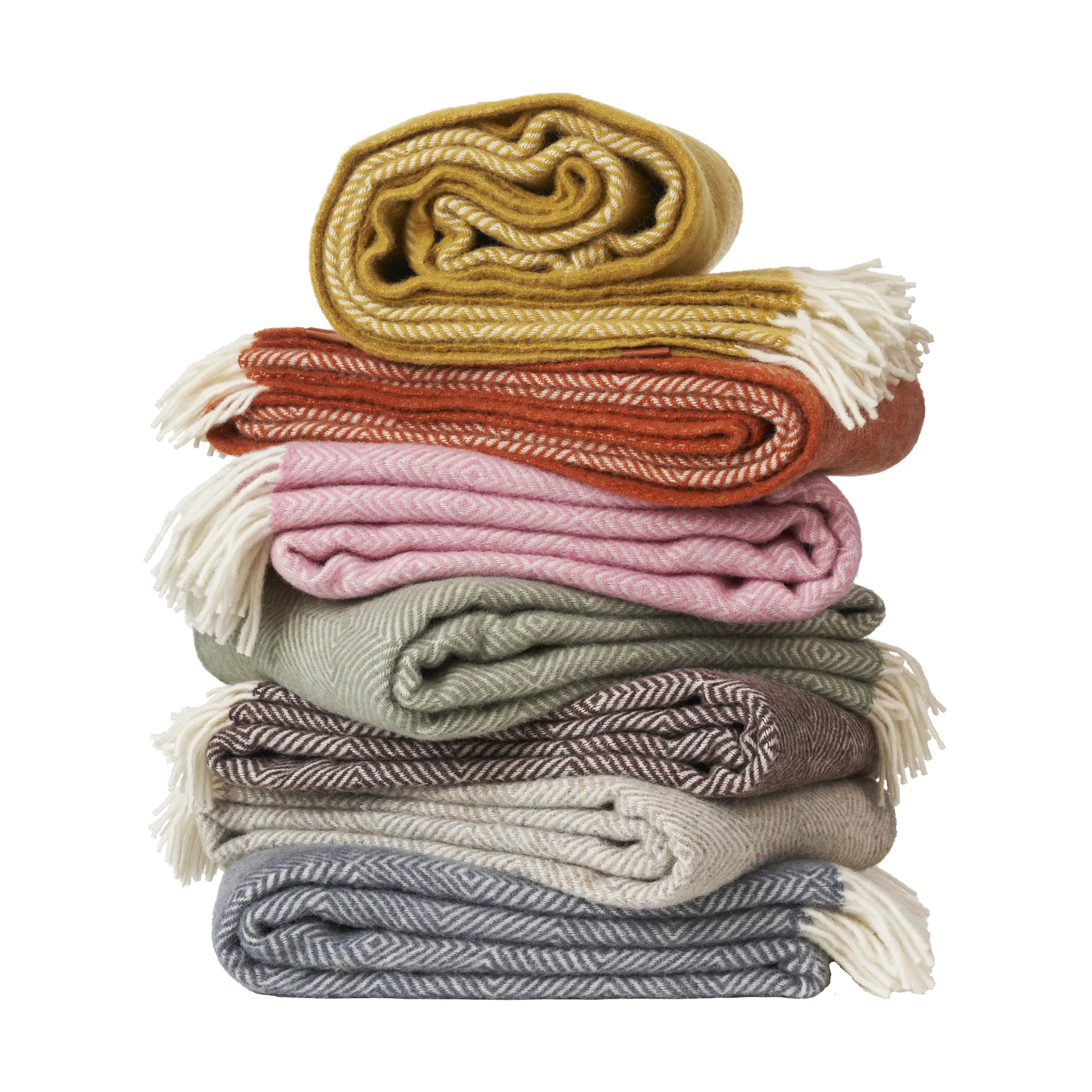 Gooseye 羊毛毯子 130x200 cm, Pink Klippan Yllefabrik