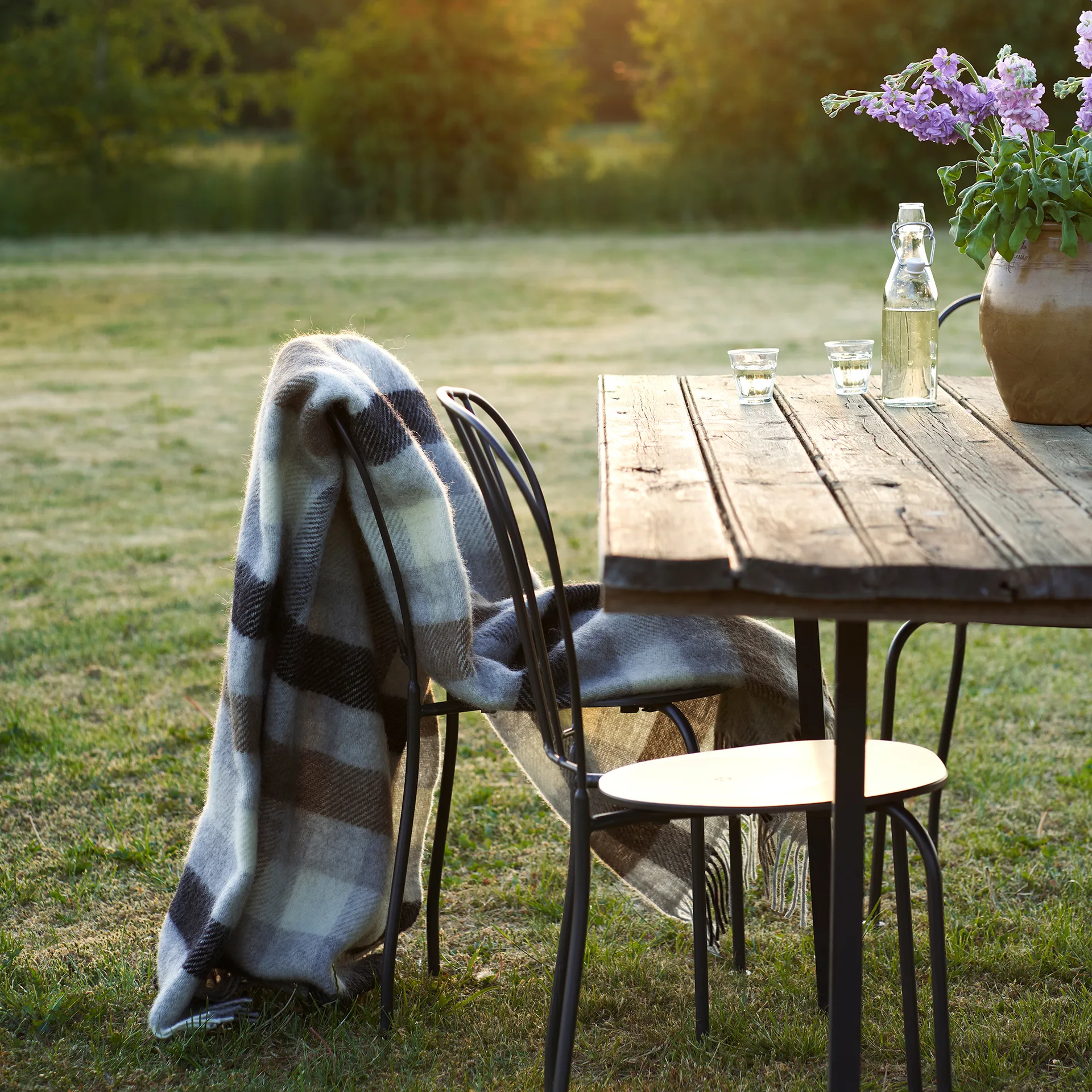 Gotland 羊毛毯子 130x200 cm, multi 灰色 Klippan Yllefabrik