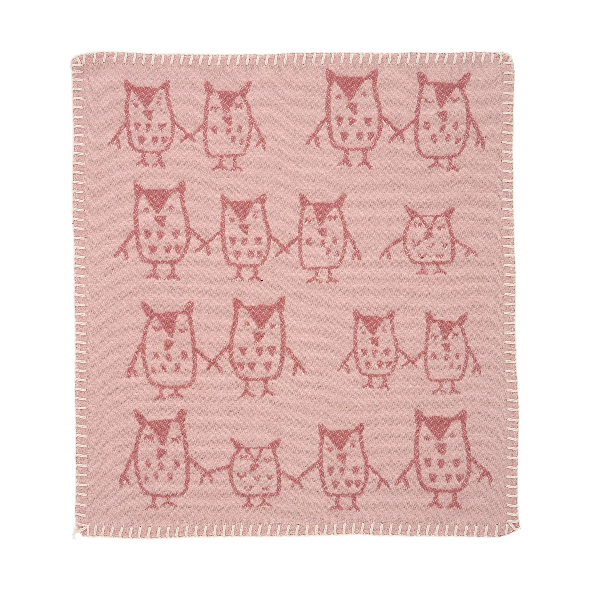 Hand in hand comforter 34x40 cm, 玫瑰色 褐色 Klippan Yllefabrik