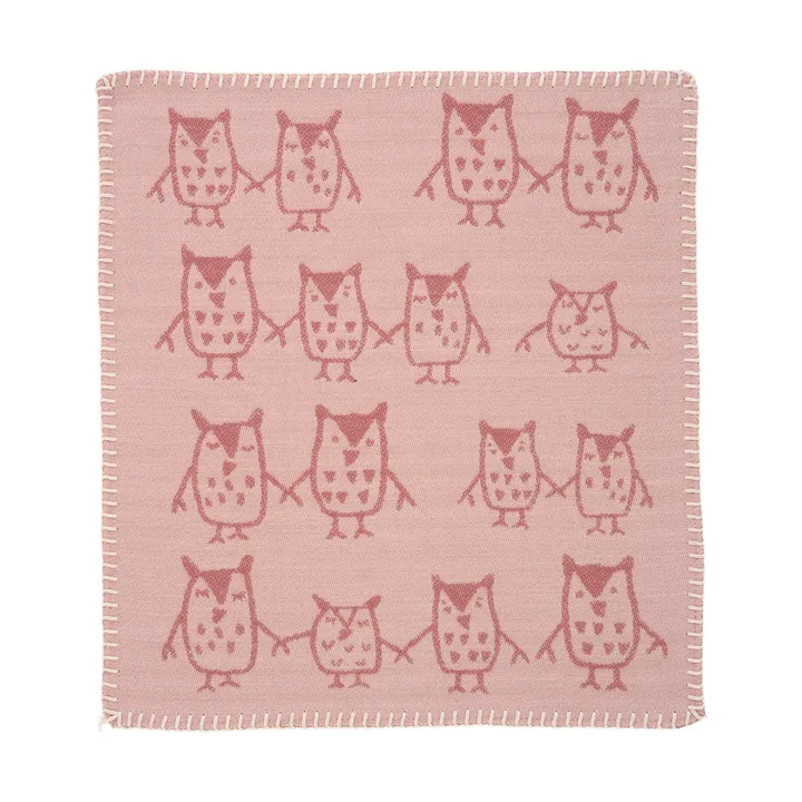 Hand in hand comforter 34x40 cm - 玫瑰色 褐色 - Klippan Yllefabrik