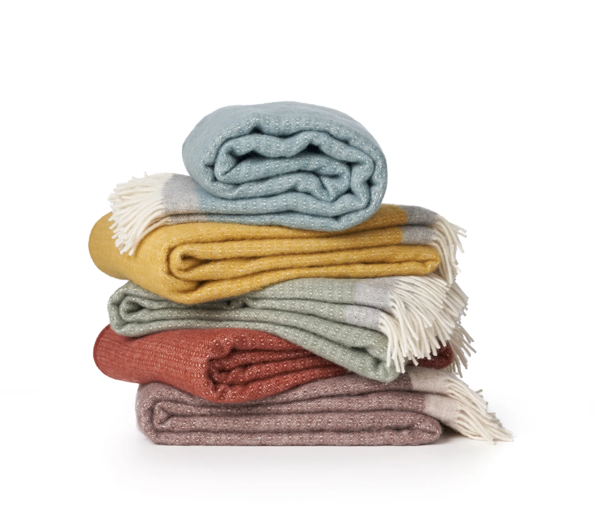 Harald 羊毛毯子 130x200 cm, Rust-灰色 Klippan Yllefabrik