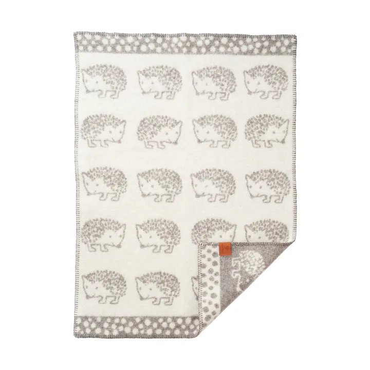 Hedgehog 婴儿毛毯 65x90cm - 灰色 - Klippan Yllefabrik