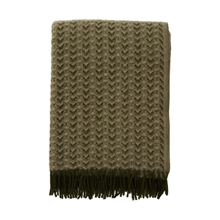 Ilse 羊毛 毯子 130x200 cm - Wood-绿色 - Klippan Yllefabrik