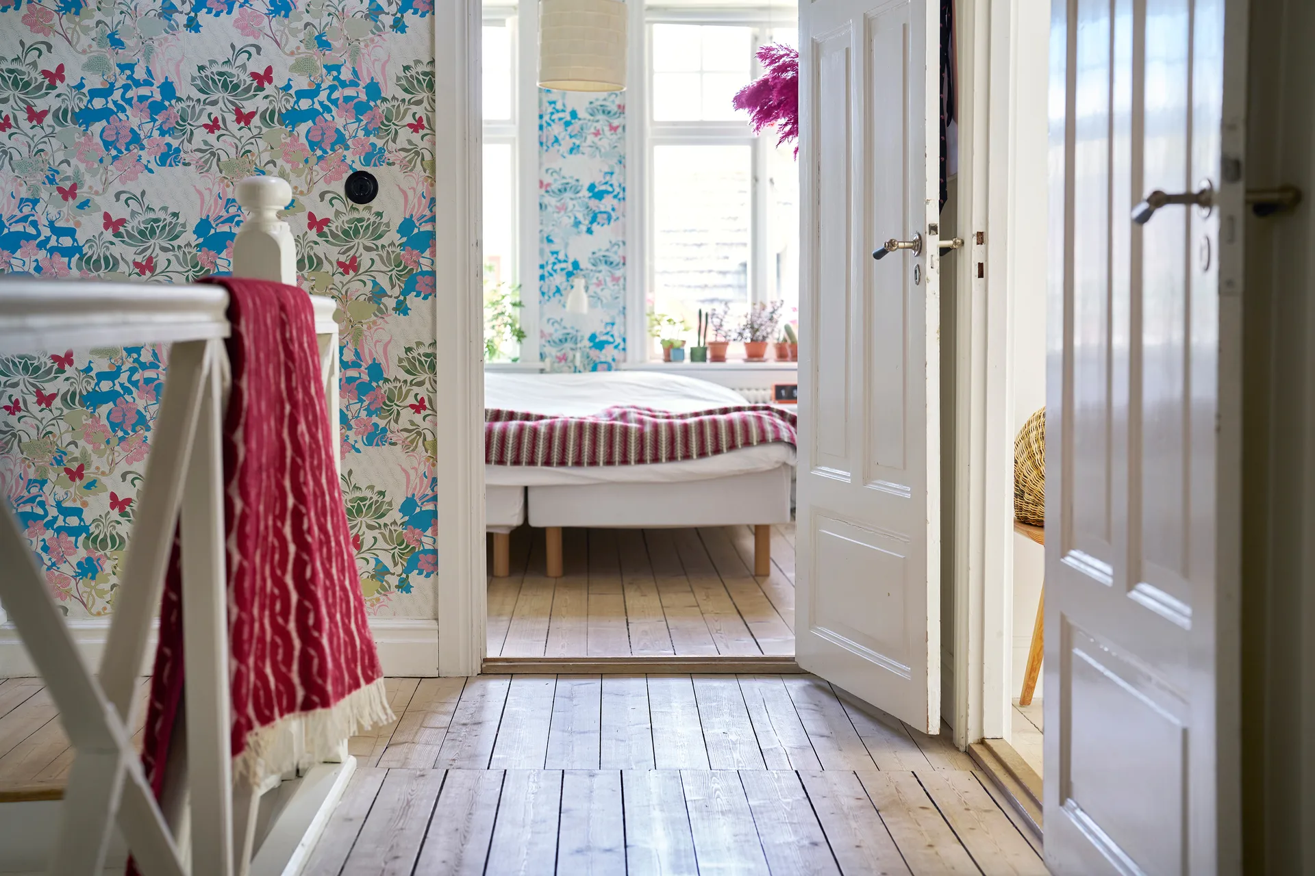 Knit 羊毛 毯子 130x200 cm, Burgundy Klippan Yllefabrik