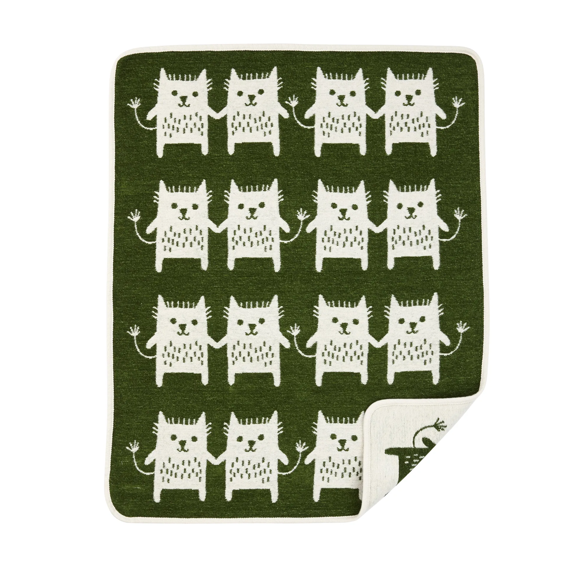 Little me chenille 毯子, 绿色 Klippan Yllefabrik