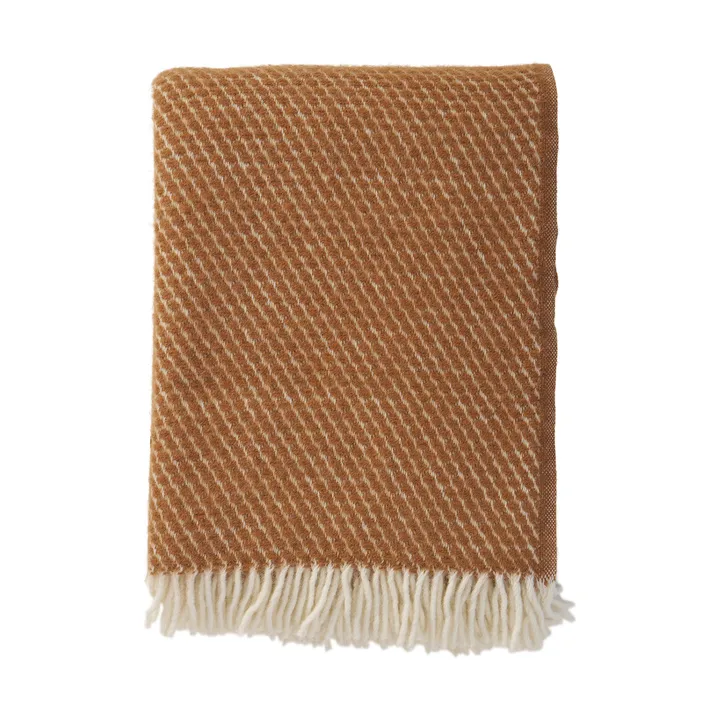 天鹅绒质感羊毛盖毯 - Mocha mousse - Klippan Yllefabrik