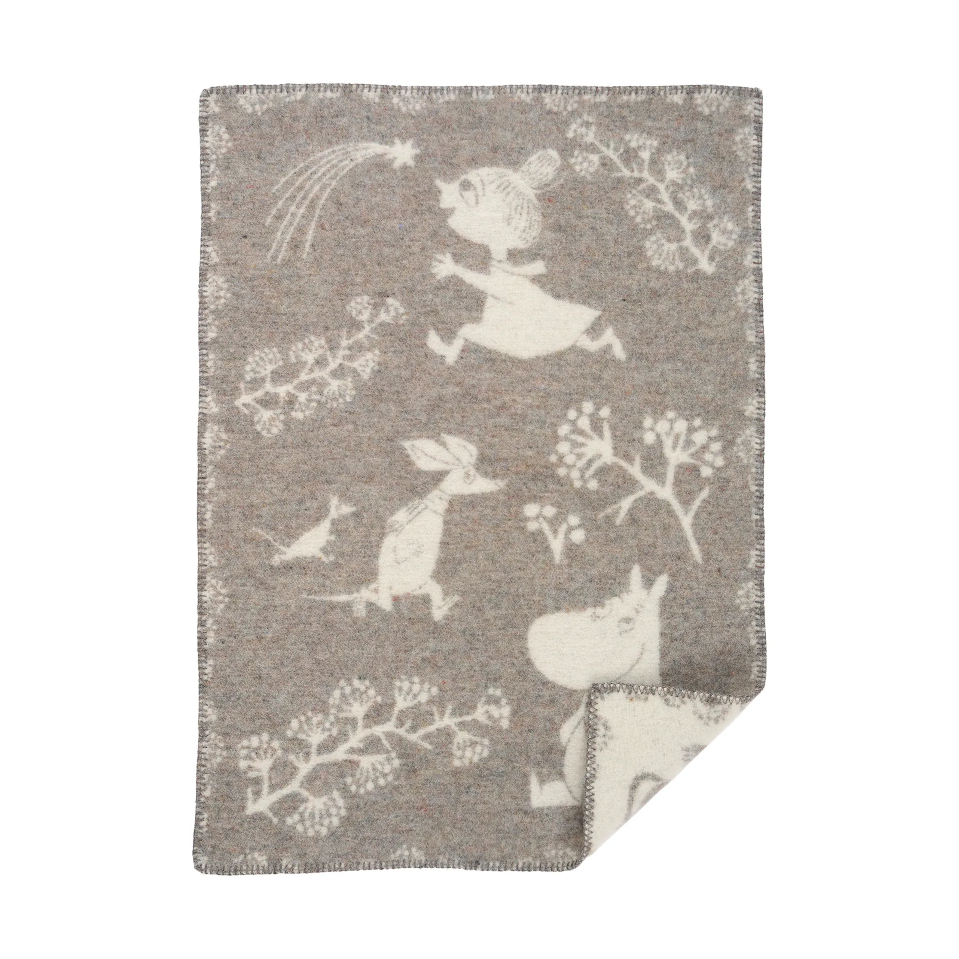 Moomin Winterland 婴儿毛毯 65x90cm, 灰色 Klippan Yllefabrik