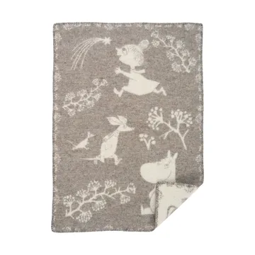 Moomin Winterland 婴儿毛毯 65x90cm - 灰色 - Klippan Yllefabrik