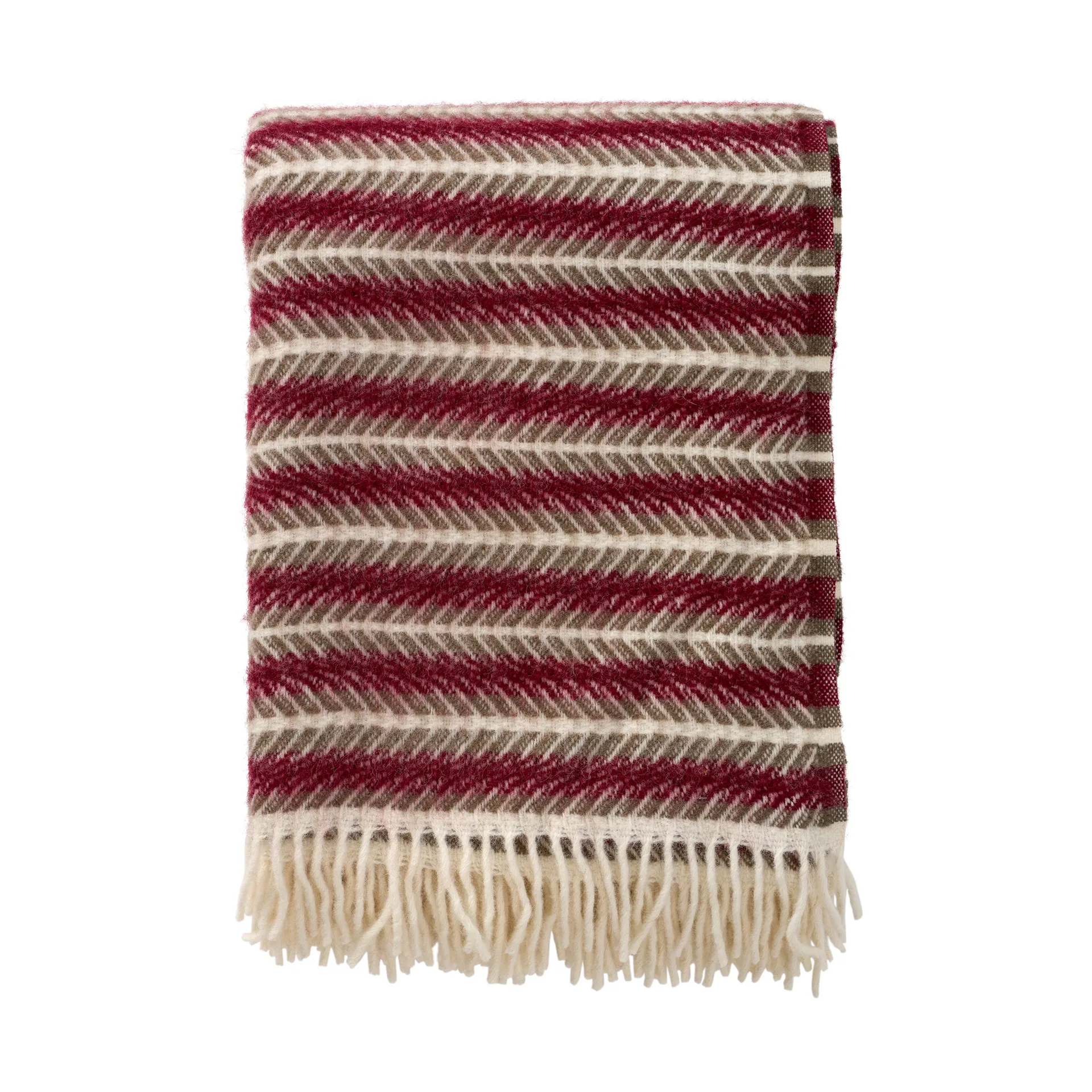 Oscar 羊毛 毯子 130x200 cm, 彩色 burgundy Klippan Yllefabrik