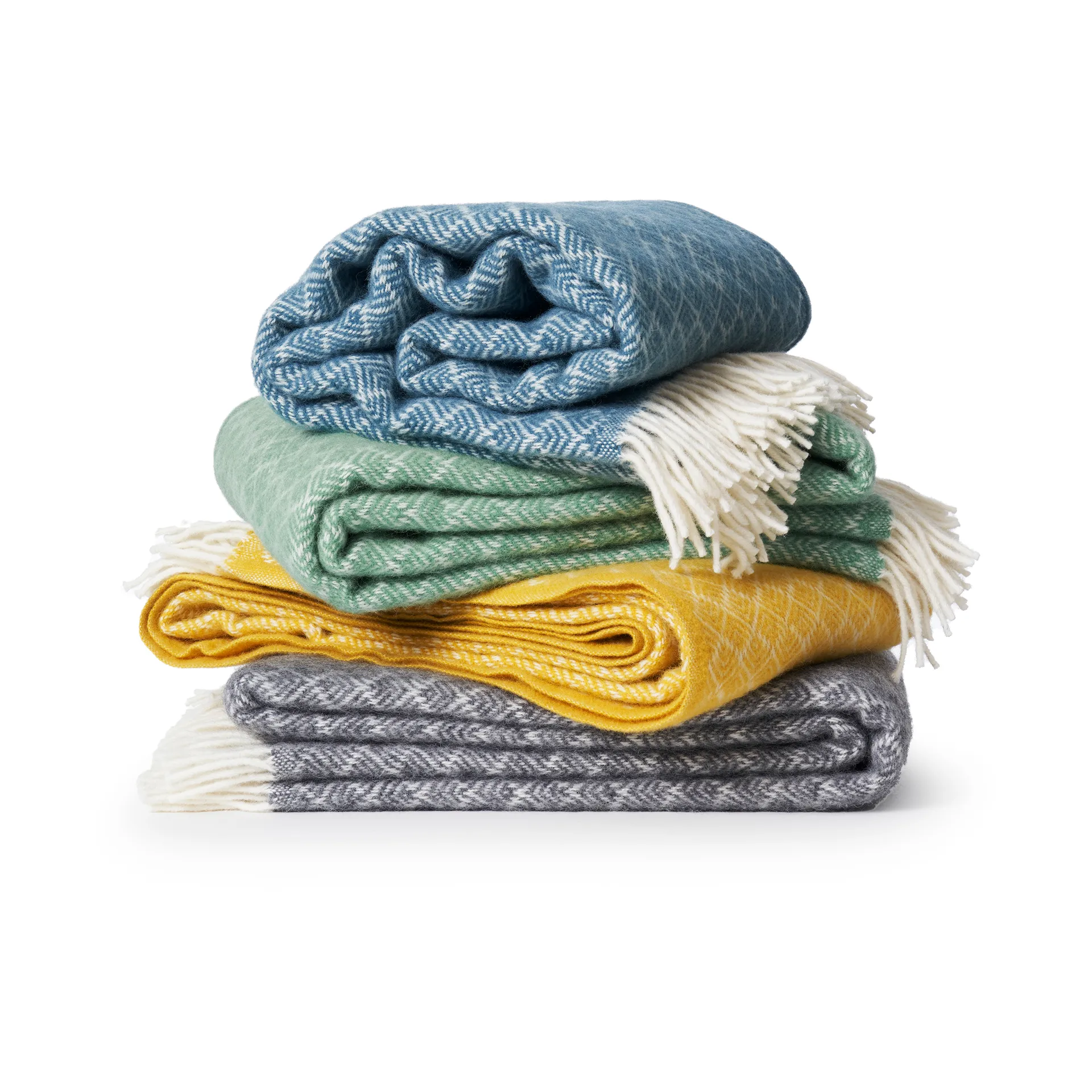 Pampas 羊毛毯子 130x200 cm, Green Klippan Yllefabrik