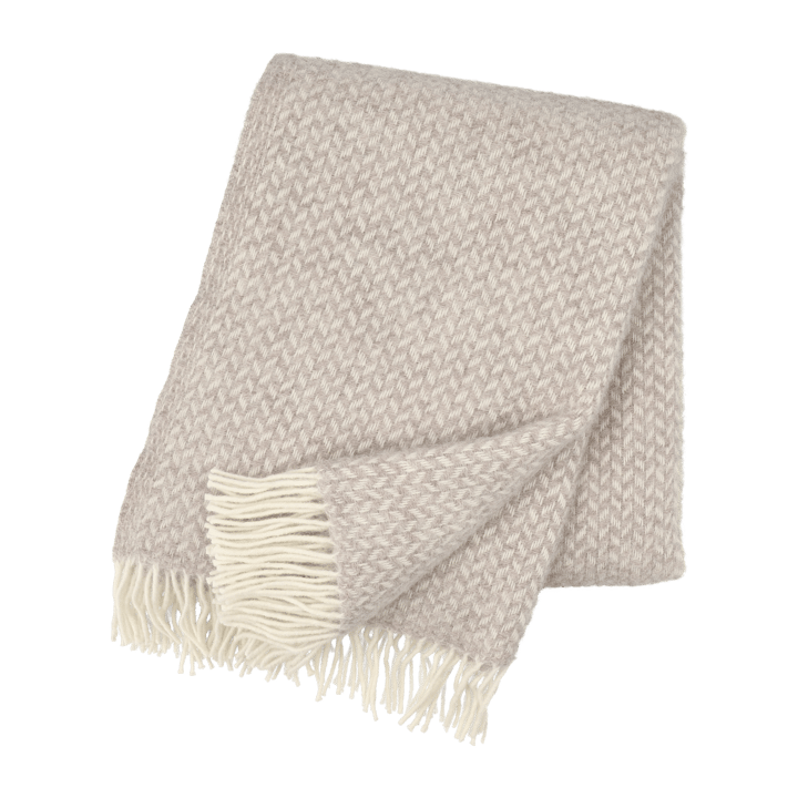Polka 羊毛毯子 - Beige - Klippan Yllefabrik
