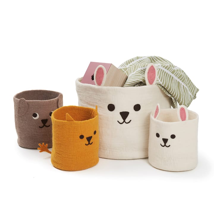 Rabbit basket Ø20 cm, 白色 Klippan Yllefabrik